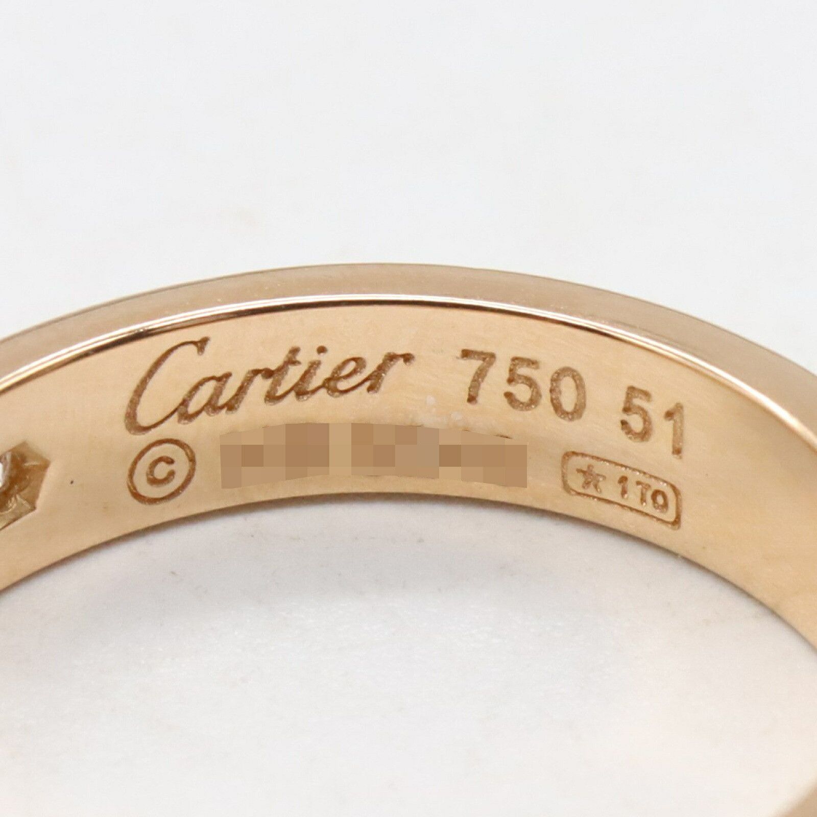 Cartier Cartier Cartier Mini Love Ring Au750 Diamond Ring Size 10 Leather Ring Size ONE SIZE - 4 Thumbnail