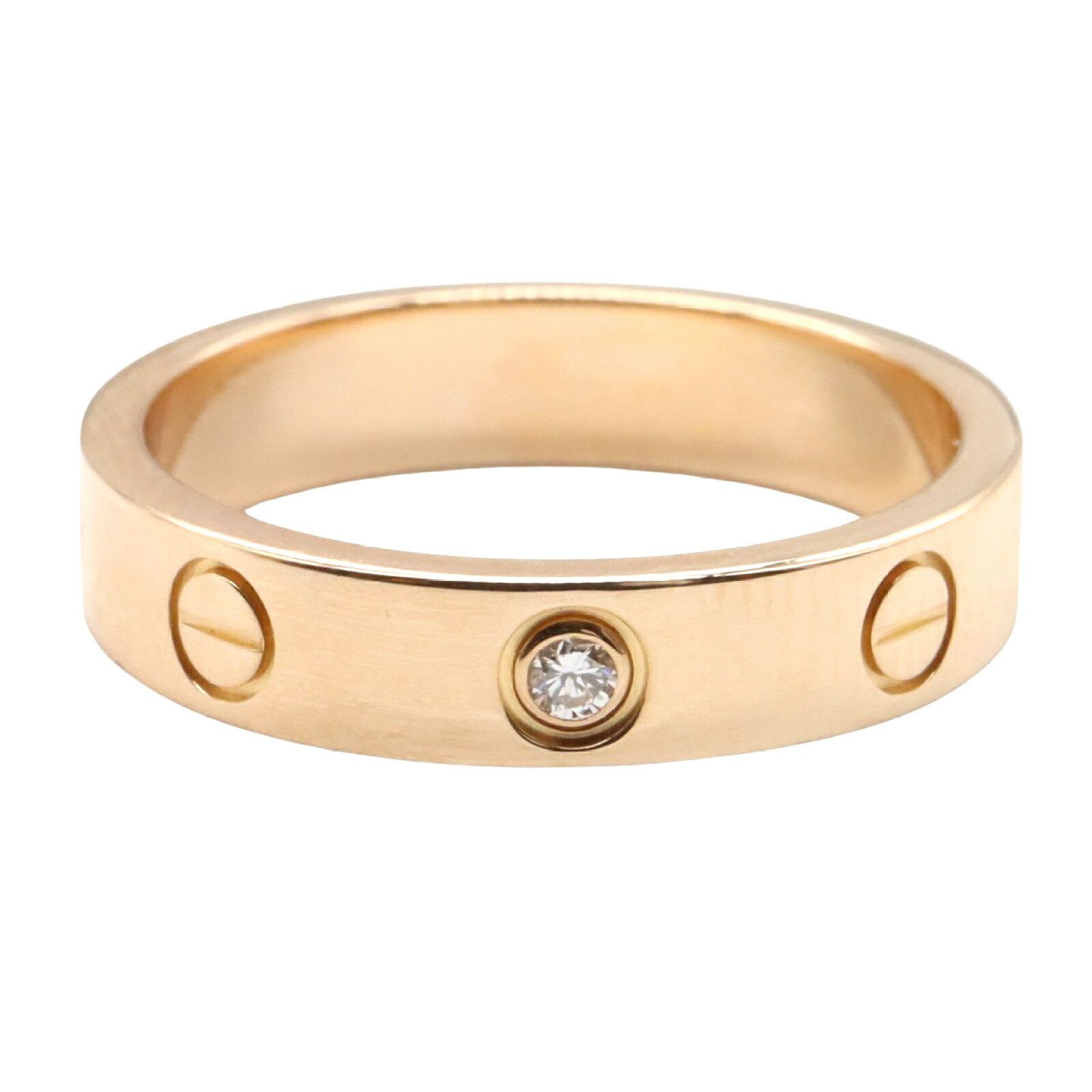 Cartier Cartier Cartier Mini Love Ring Au750 Diamond Ring Size 10 Leather Ring Size ONE SIZE - 2 Thumbnail