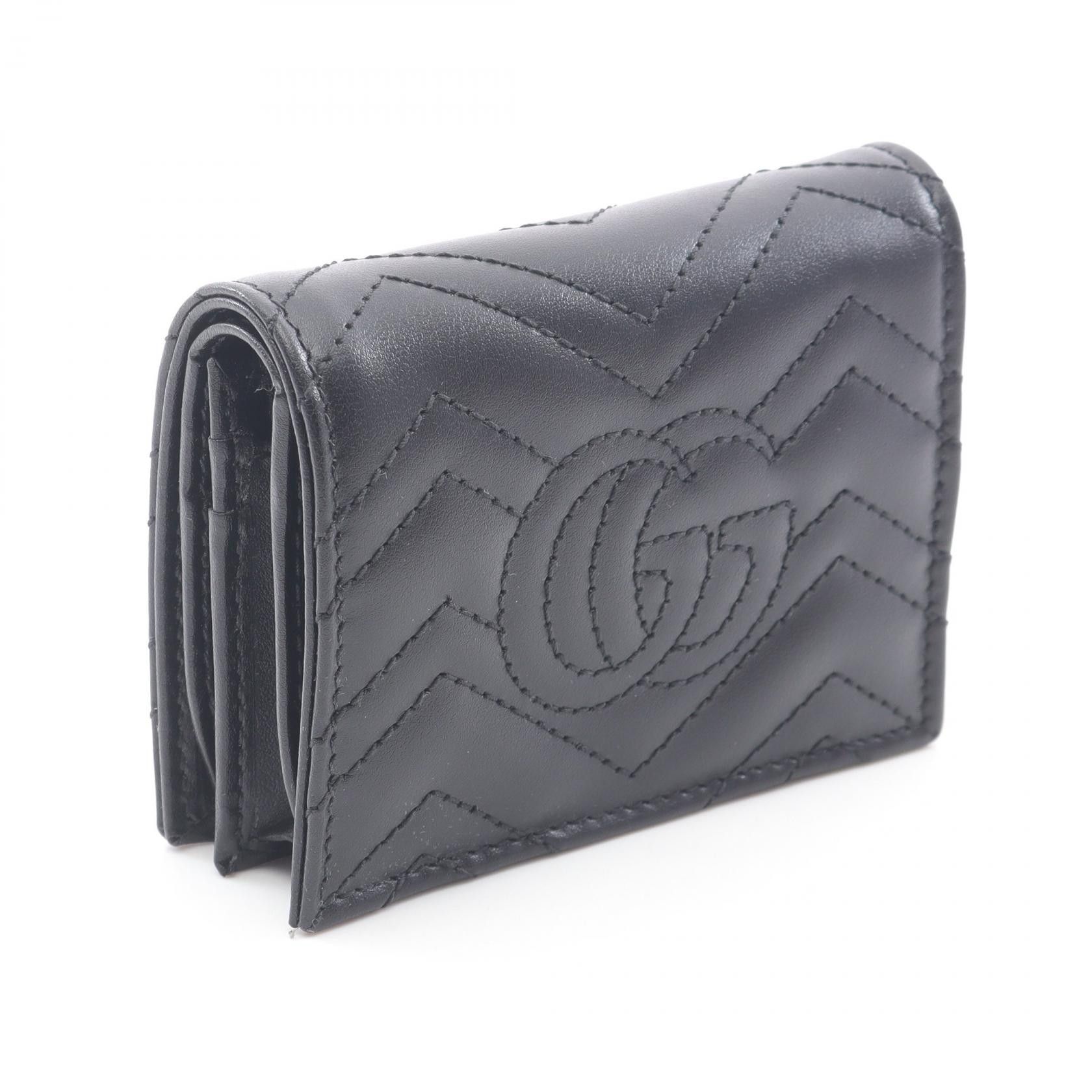 Gucci Gucci Gucci GG Marmont Leather Wallet Leather Short Wallet 466492DTD1T1000 Size ONE SIZE - 2 Thumbnail