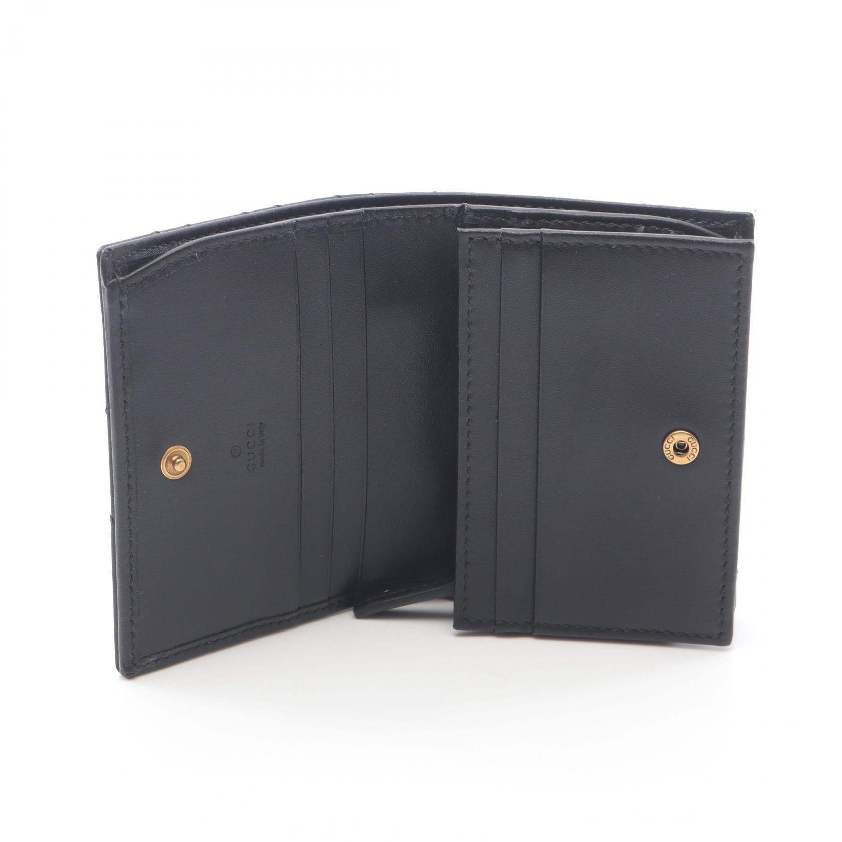 Gucci Gucci Gucci GG Marmont Leather Wallet Leather Short Wallet 466492DTD1T1000 Size ONE SIZE - 3 Thumbnail
