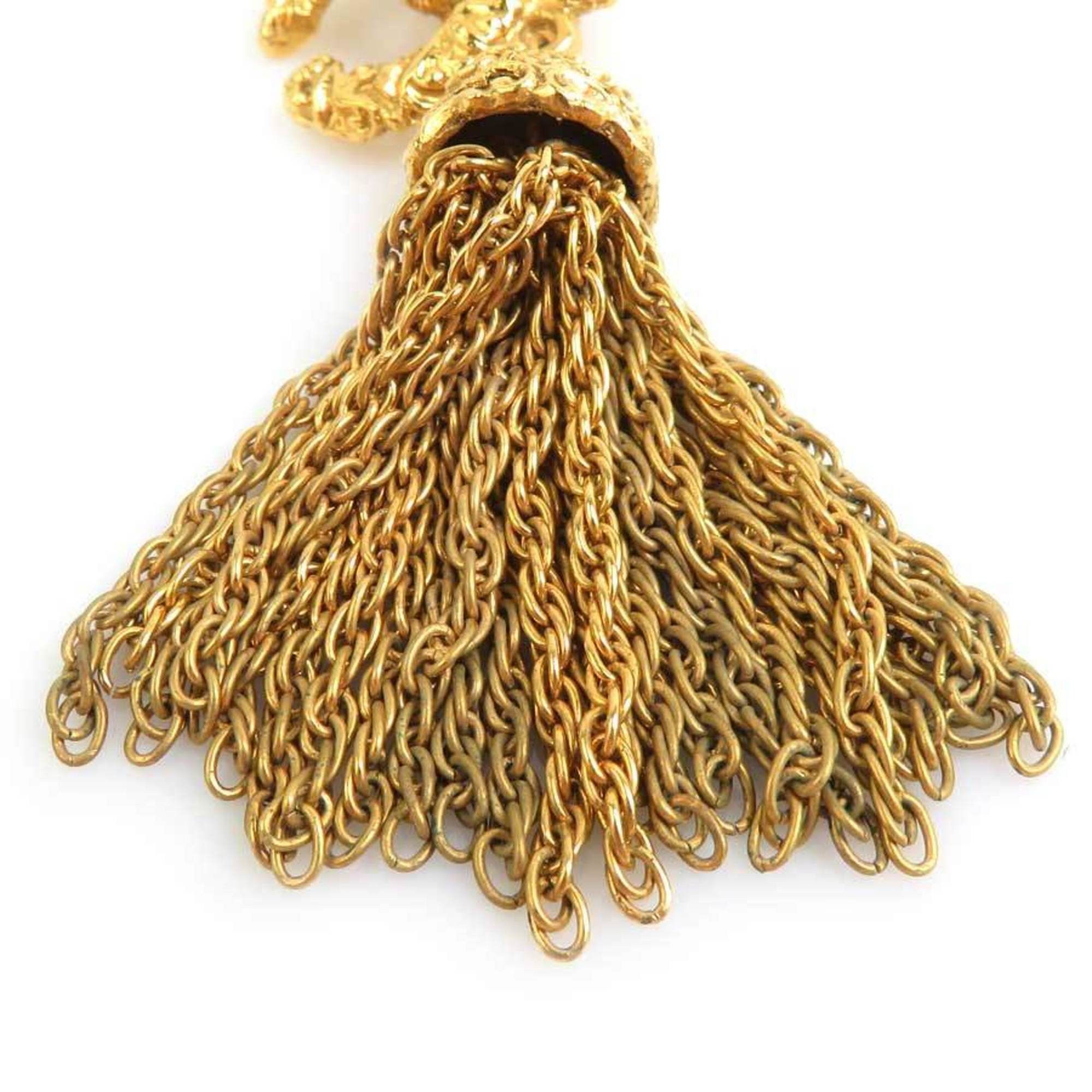 Chanel CHANEL Coco Mark Tassel Metal Gold Earrings for Women e60644 Size ONE SIZE - 4 Thumbnail
