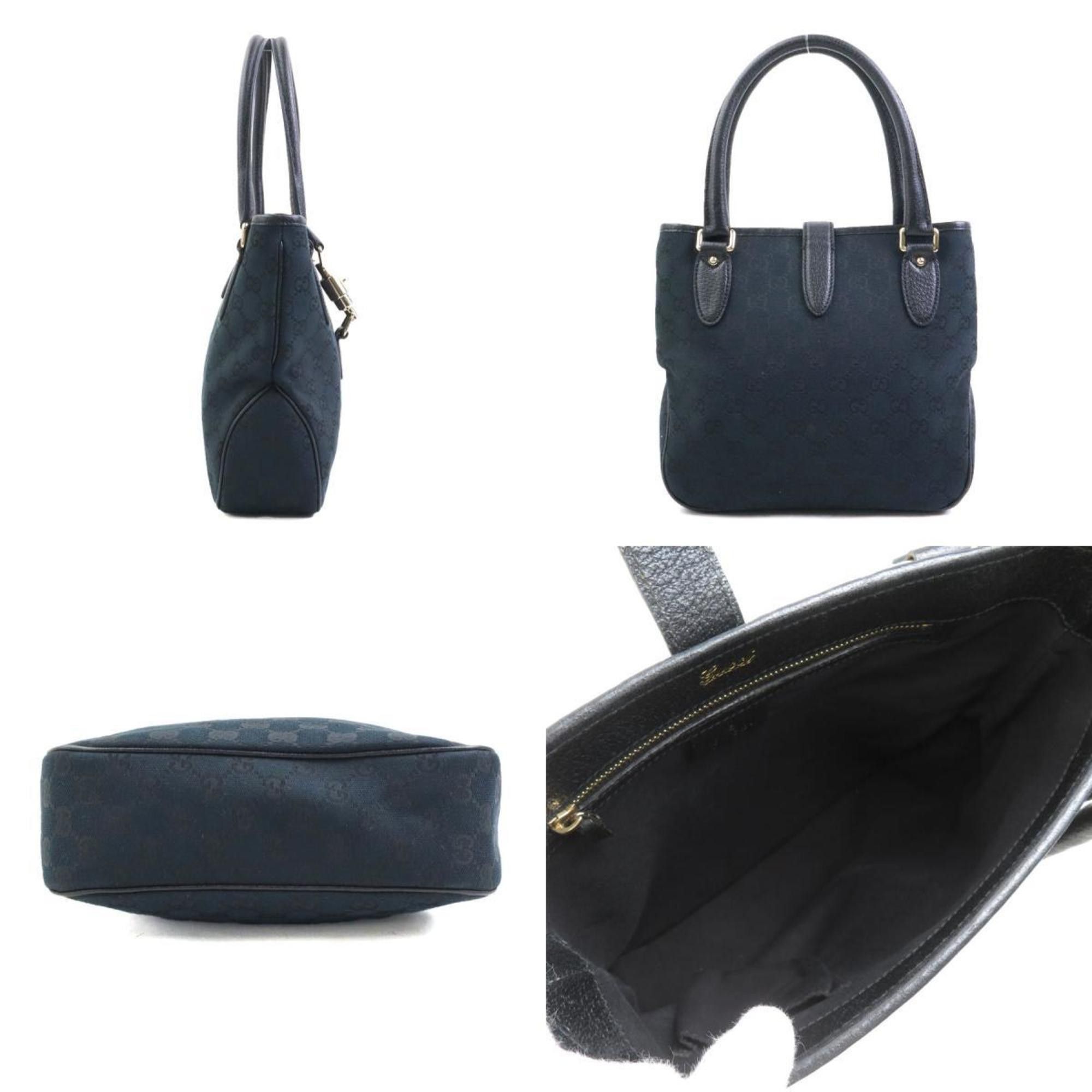 Gucci Gucci New Jackie GG Canvas Leather Handbag in Black and Gold for Women, 145817 e60678k Size ONE SIZE - 2 Thumbnail
