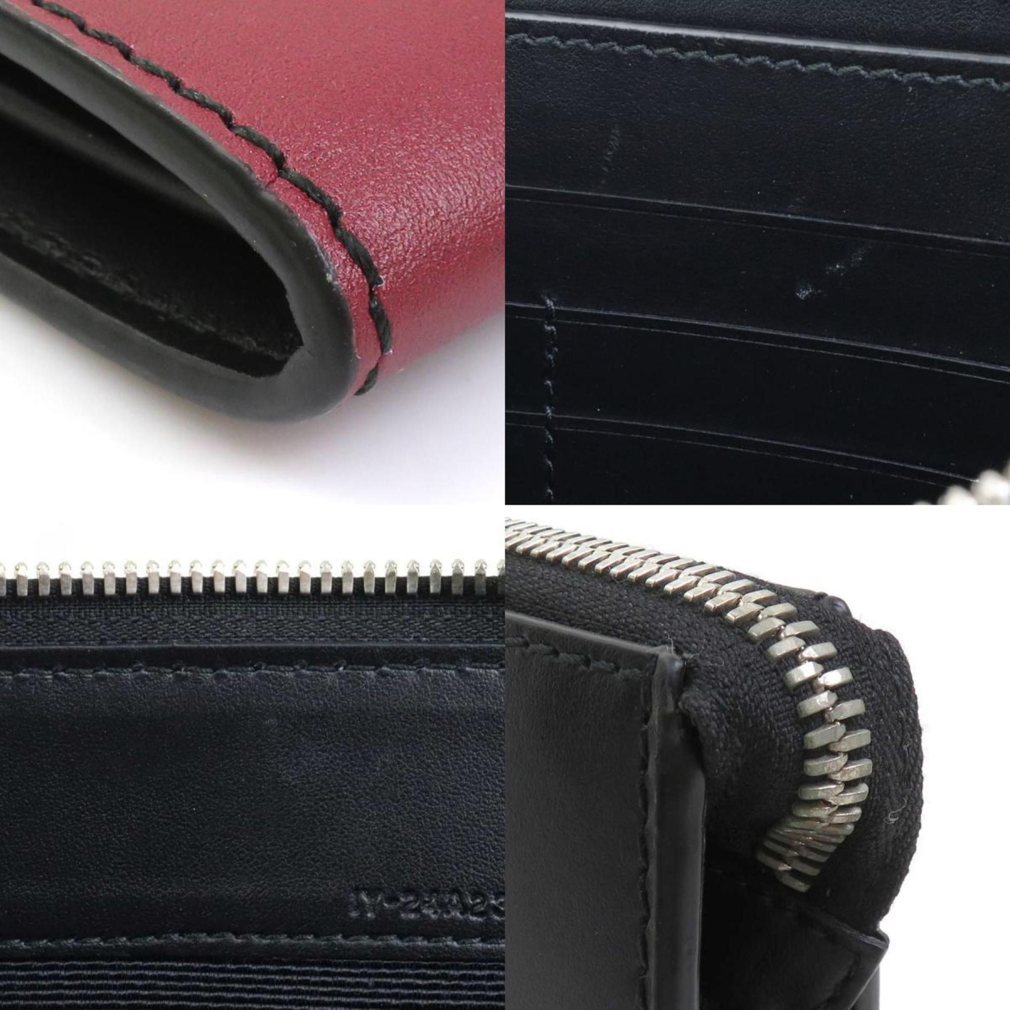 Salvatore Ferragamo Salvatore Ferragamo Gancini Leather Clutch Bag in Black and Dark Red, Men's Women's, r10655a Size ONE SIZE - 3 Thumbnail