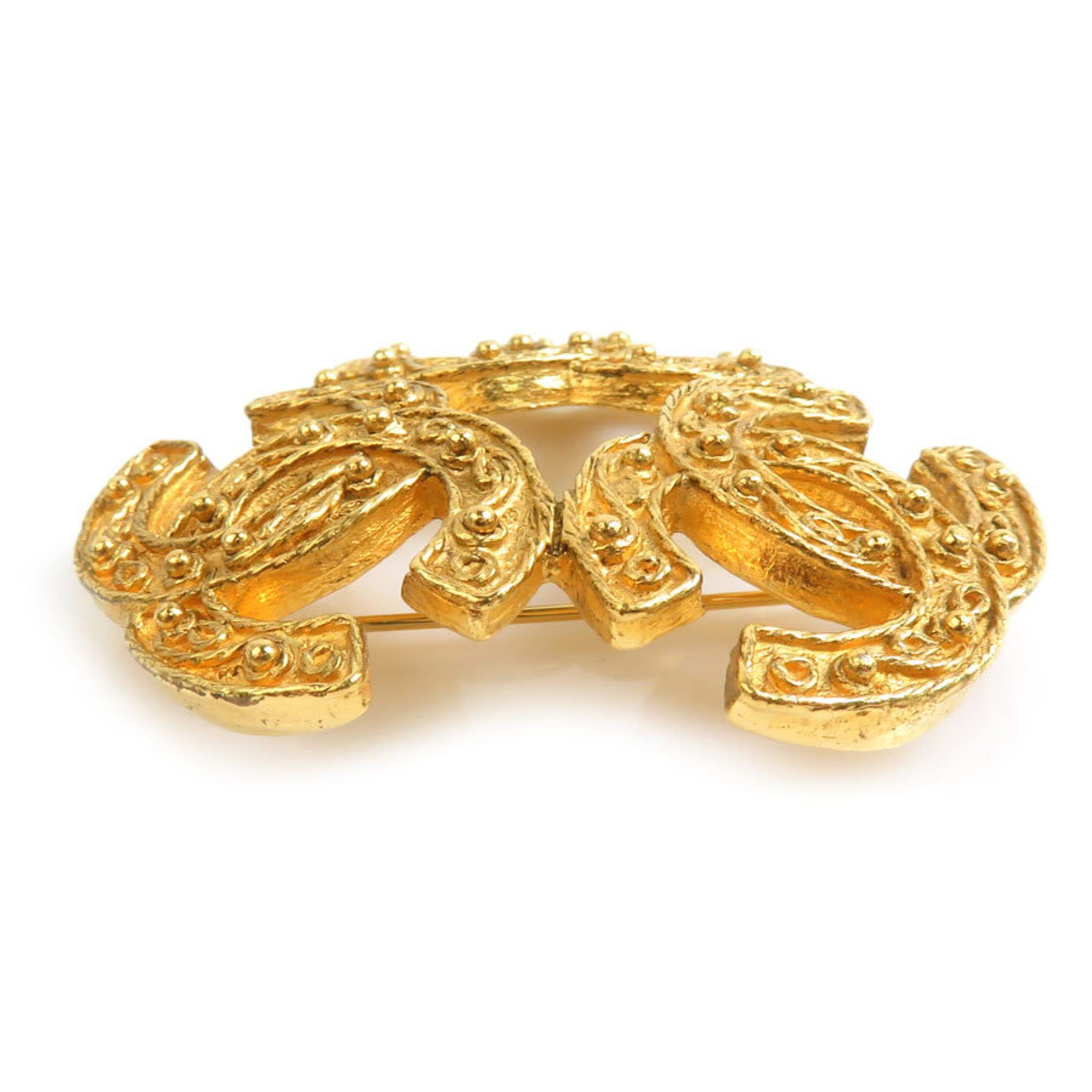 Chanel CHANEL Coco Mark Metal Gold Brooch for Women e60664a Size ONE SIZE - 4 Thumbnail