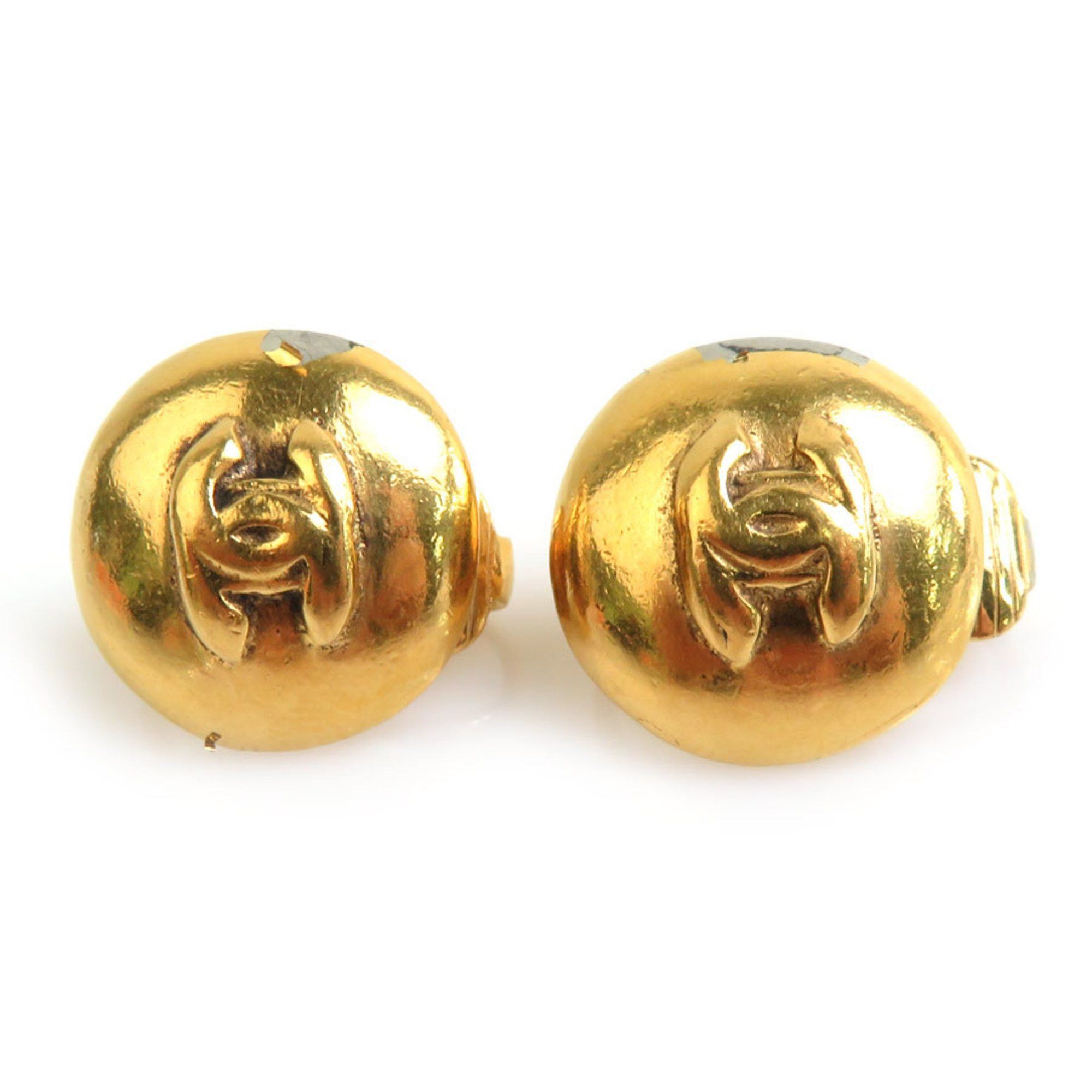 Chanel CHANEL Coco Mark Metal Gold Earrings for Women e60645i Size ONE SIZE - 2 Thumbnail
