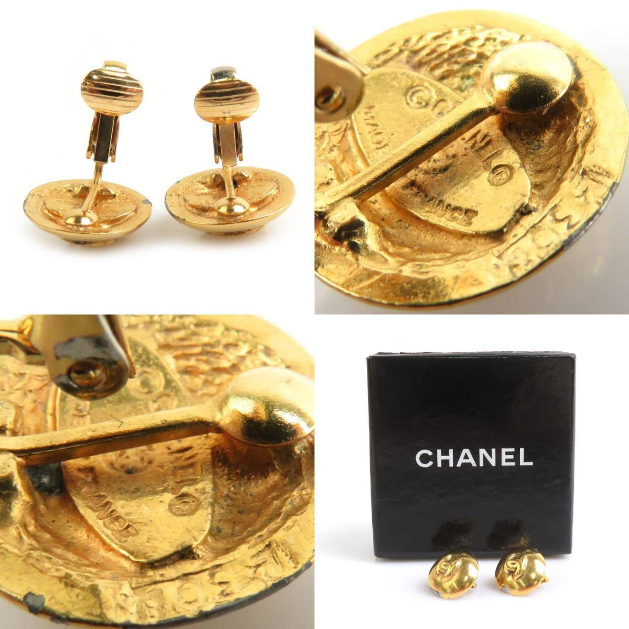 Chanel CHANEL Coco Mark Metal Gold Earrings for Women e60645i Size ONE SIZE - 5 Thumbnail