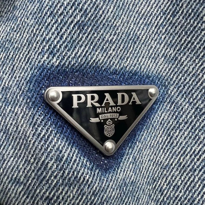 Prada PRADA Distressed Cropped Denim Jacket Size US M / EU 48-50 / 2 - 4 Thumbnail