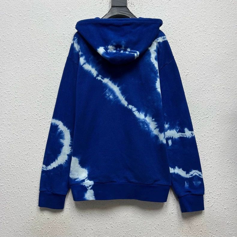 Louis Vuitton Louis Vuitton Blue Tie-Dye Logo Hoodie Size US M / EU 48-50 / 2 - 2 Thumbnail