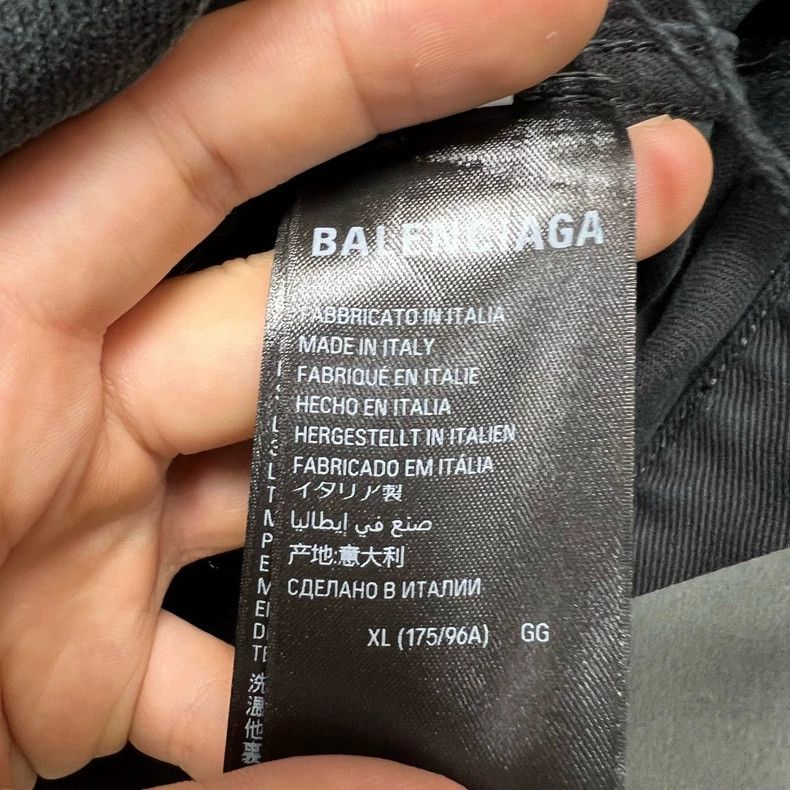 Balenciaga Balenciaga Black Gray Denim Jacket Size US XL / EU 56 / 4 - 6 Thumbnail