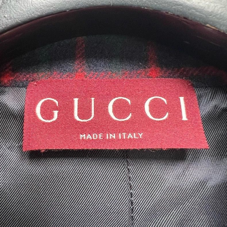 Gucci Gucci Embroidered Check Wool Flannel Jacket Size US XL / EU 56 / 4 - 3 Thumbnail
