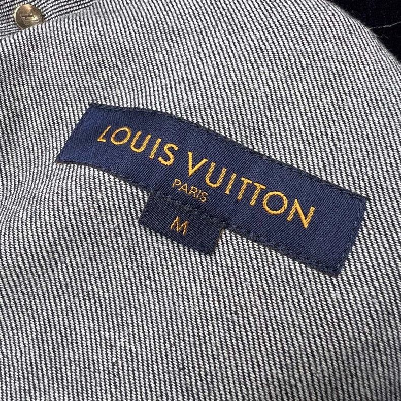Louis Vuitton Louis Vuitton Wheat Ear Full Print Letter Logo Short-Sleeve Denim Shirt Size US M / EU 48-50 / 2 - 3 Thumbnail