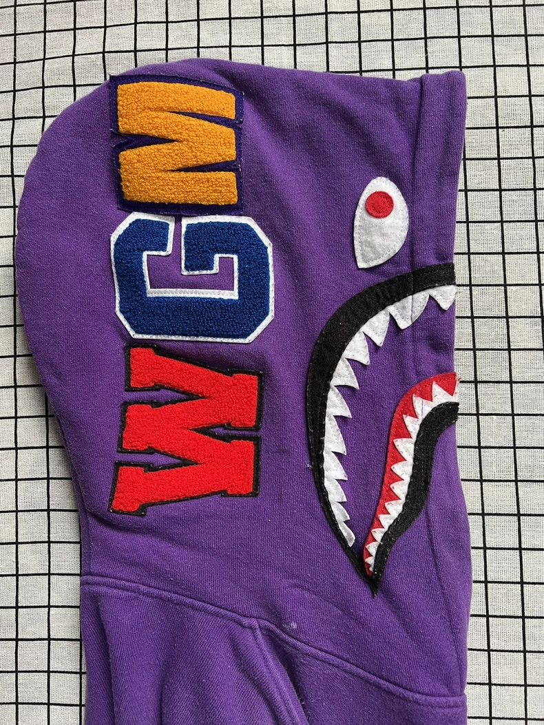 Bape BAPE Purple Shark Hooded Jacket Size US M / EU 48-50 / 2 - 3 Thumbnail