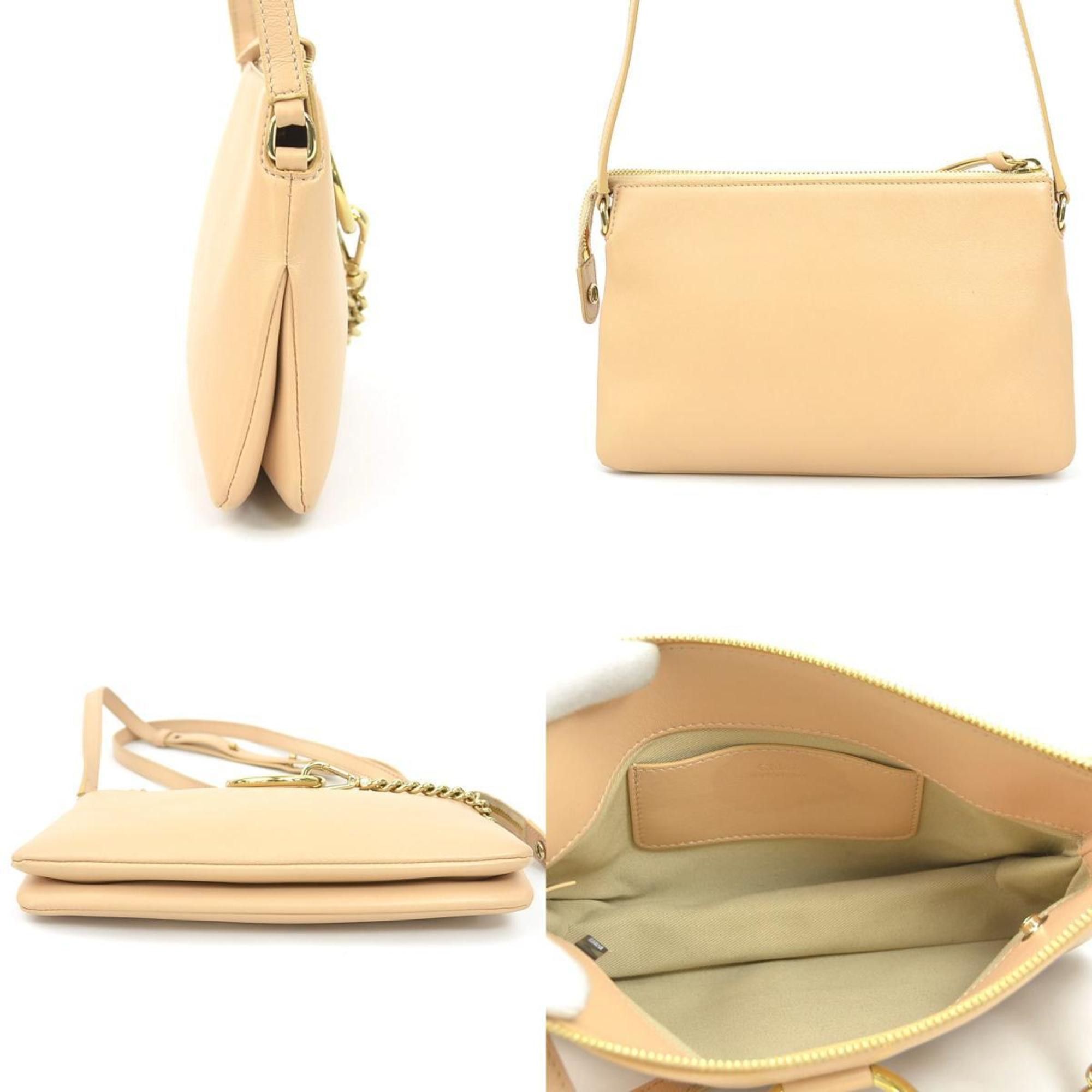 Chloe Chloé Chloe FAYE Shoulder Bag in Pink Beige and Gold Leather, Women's, e60633r Size ONE SIZE - 2 Thumbnail