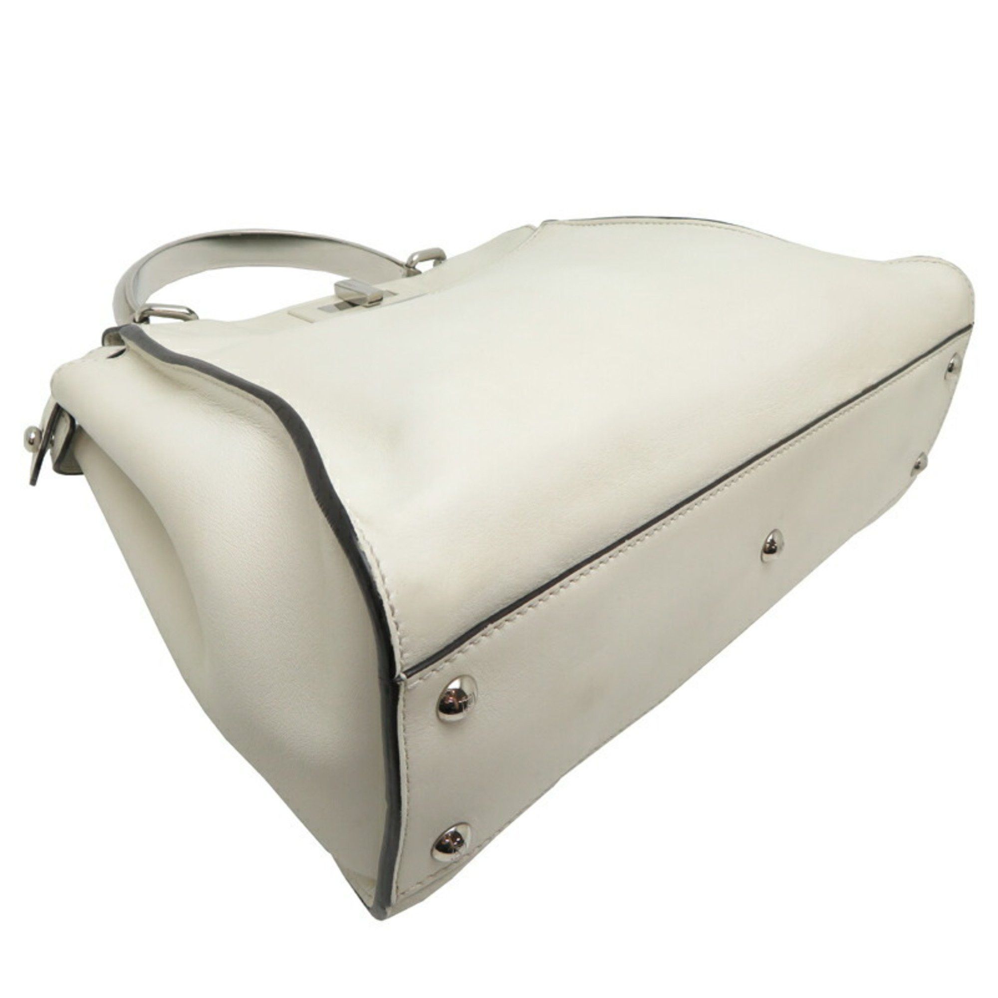 Fendi Fendi Peekaboo Medium Women's Handbag 8BN290 Leather White Size ONE SIZE - 3 Thumbnail
