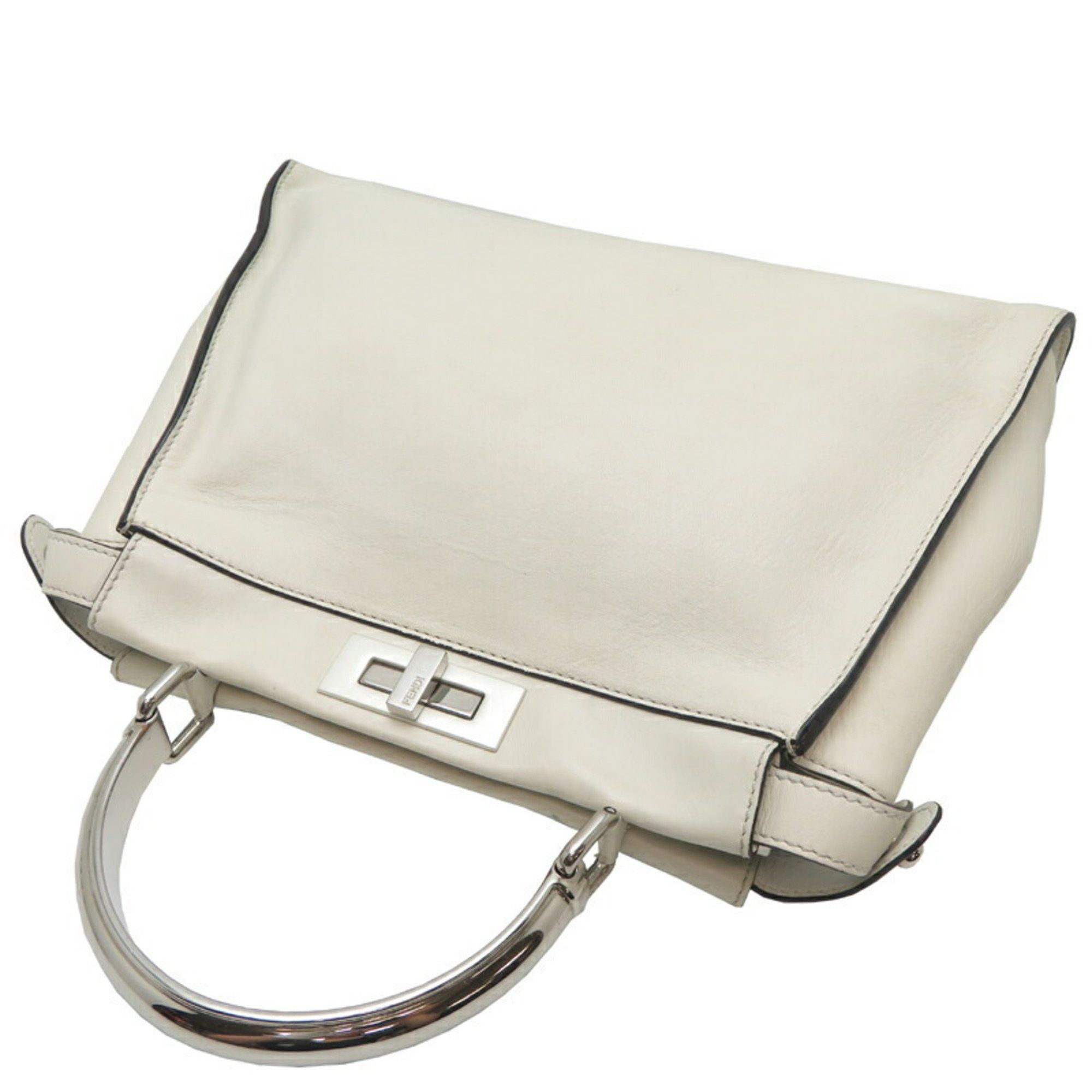 Fendi Fendi Peekaboo Medium Women's Handbag 8BN290 Leather White Size ONE SIZE - 4 Thumbnail