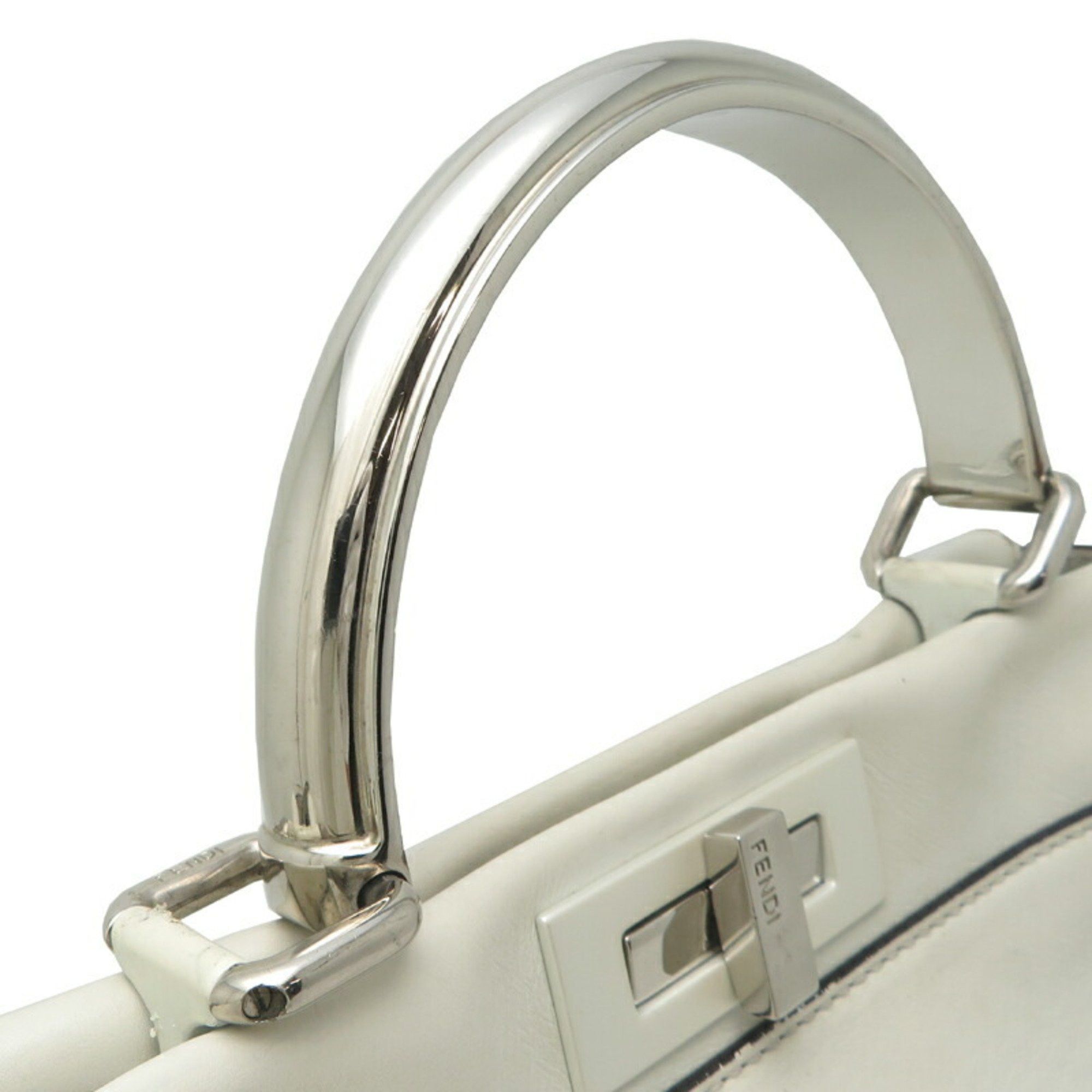 Fendi Fendi Peekaboo Medium Women's Handbag 8BN290 Leather White Size ONE SIZE - 5 Thumbnail