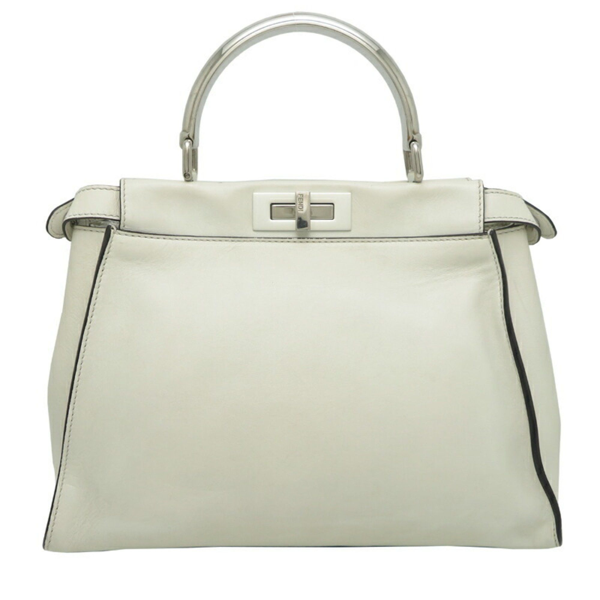 Fendi Fendi Peekaboo Medium Women's Handbag 8BN290 Leather White Size ONE SIZE - 2 Thumbnail