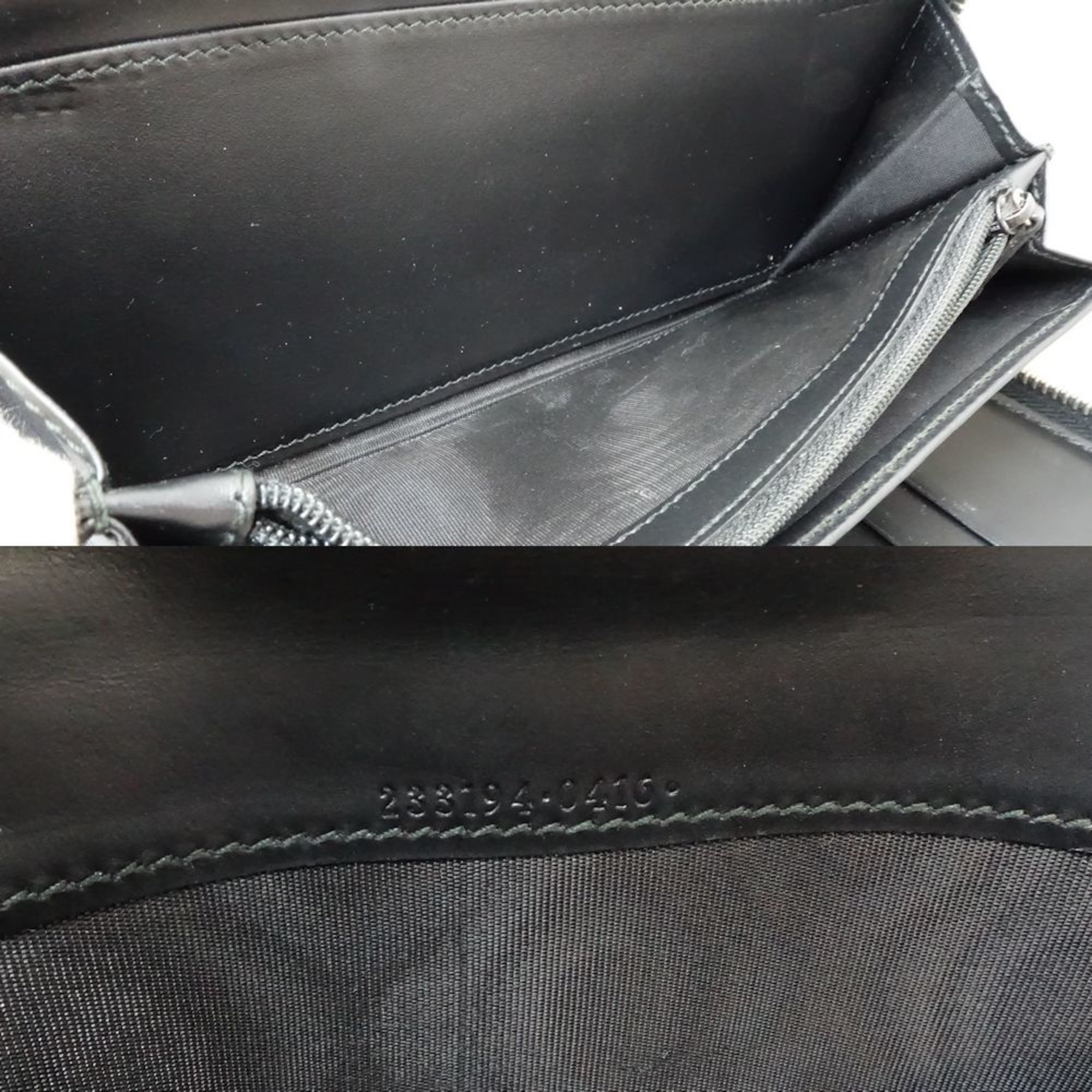 Gucci GUCCI Micro Guccissima Zippy Organizer Long Wallet, Black Leather, 233194, 181556 Size ONE SIZE - 9 Thumbnail