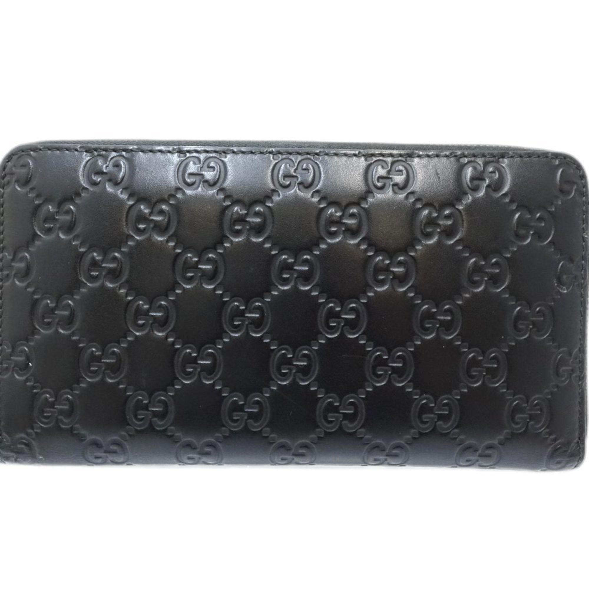 Gucci GUCCI Micro Guccissima Zippy Organizer Long Wallet, Black Leather, 233194, 181556 Size ONE SIZE - 2 Thumbnail