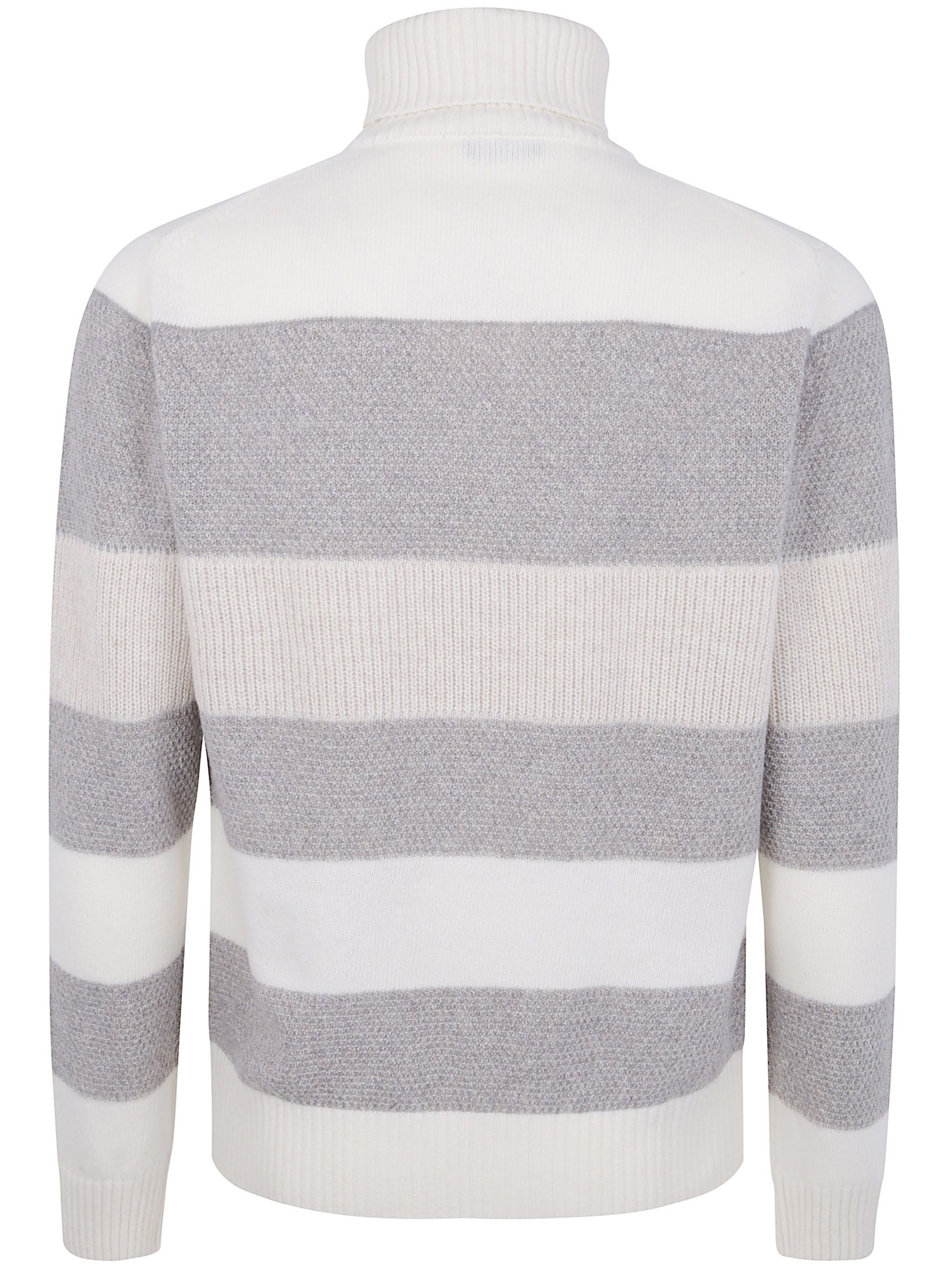 Barba Napoli TURTLE NECK ORIZONTAL STRIPES SWEATER Size US L / EU 52-54 / 3 - 2 Thumbnail