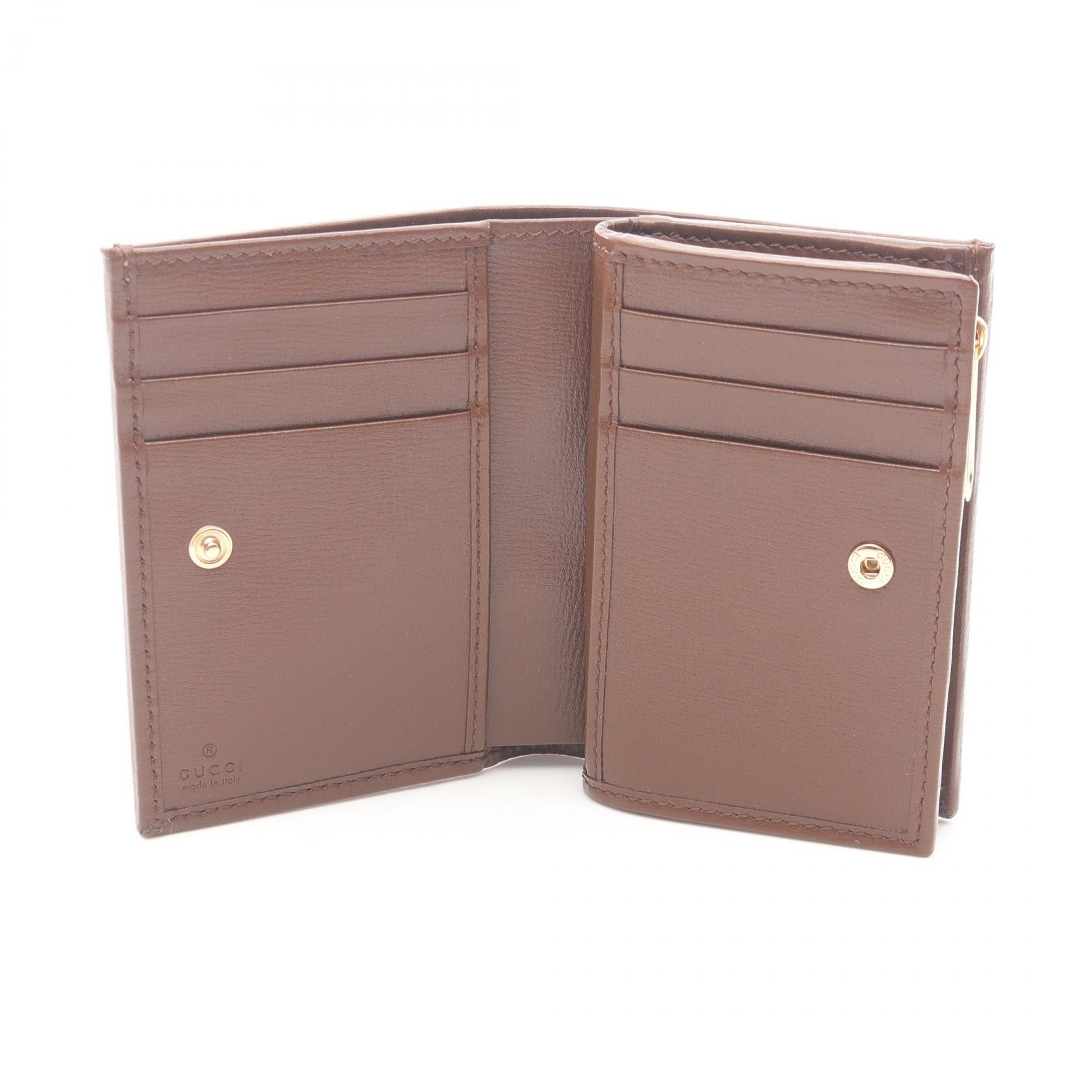 Gucci Gucci Gucci Horsebit 1955 GG Supreme Leather PVC Wallet Leather Short Wallet 72684692TCG8563 Size ONE SIZE - 3 Thumbnail