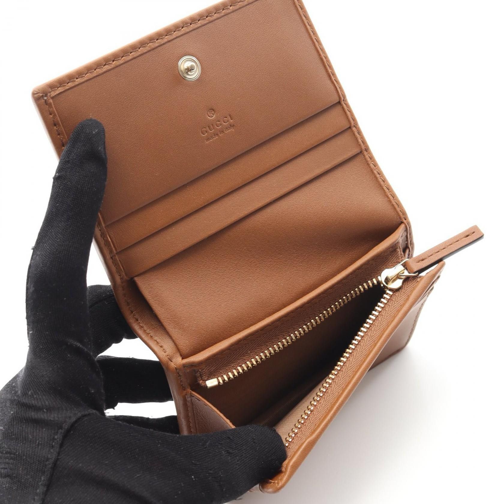 Gucci Gucci Gucci Horsebit 1955 GG Supreme Leather Bifold Wallet Leather Short Wallet 621887FAD6L9758 Size ONE SIZE - 3 Thumbnail