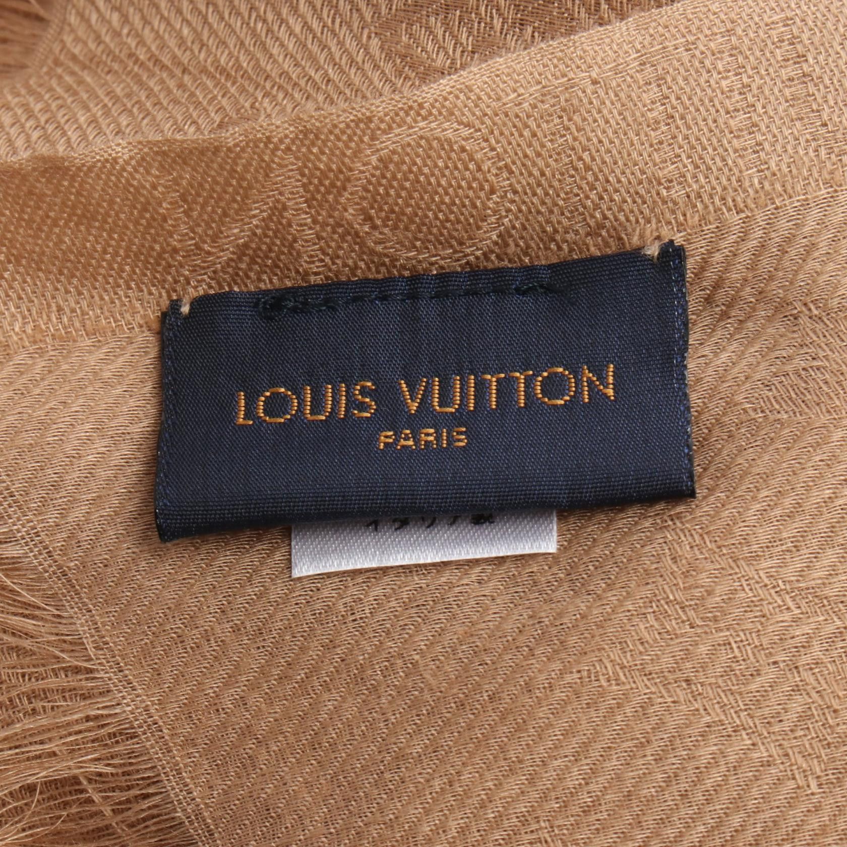 Louis Vuitton Louis Vuitton Louis Vuitton Monogram Silk Wool Cashmere Stole Others Shawl M76030 Size ONE SIZE - 2 Thumbnail