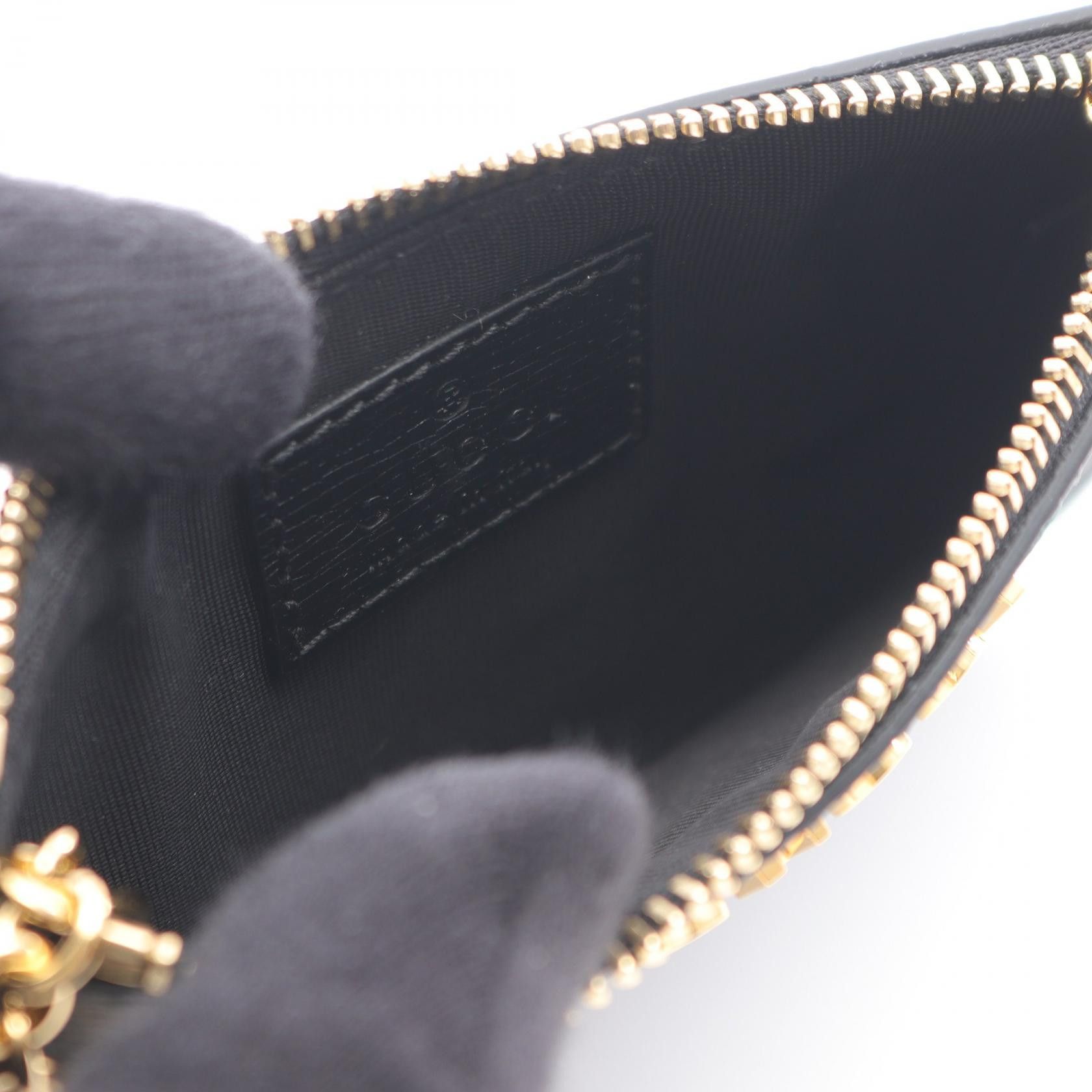 Gucci Gucci Gucci Script Leather Coin Case Leather Coin Case 7901020OP0N1000 Size ONE SIZE - 3 Thumbnail