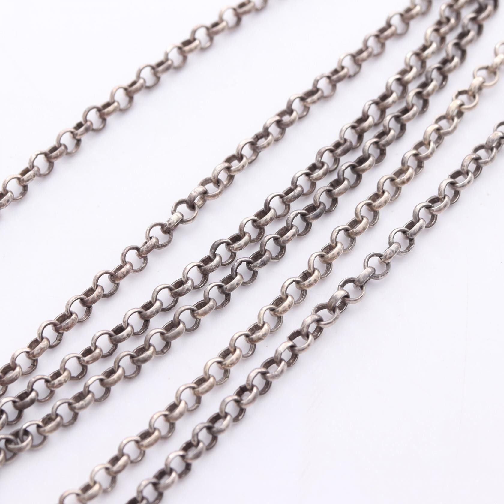 アクセサリー Chrome Hearts Roll Chain Necklace Silver Chrome Hearts Neckchain R18 Roll Chain Necklace 18