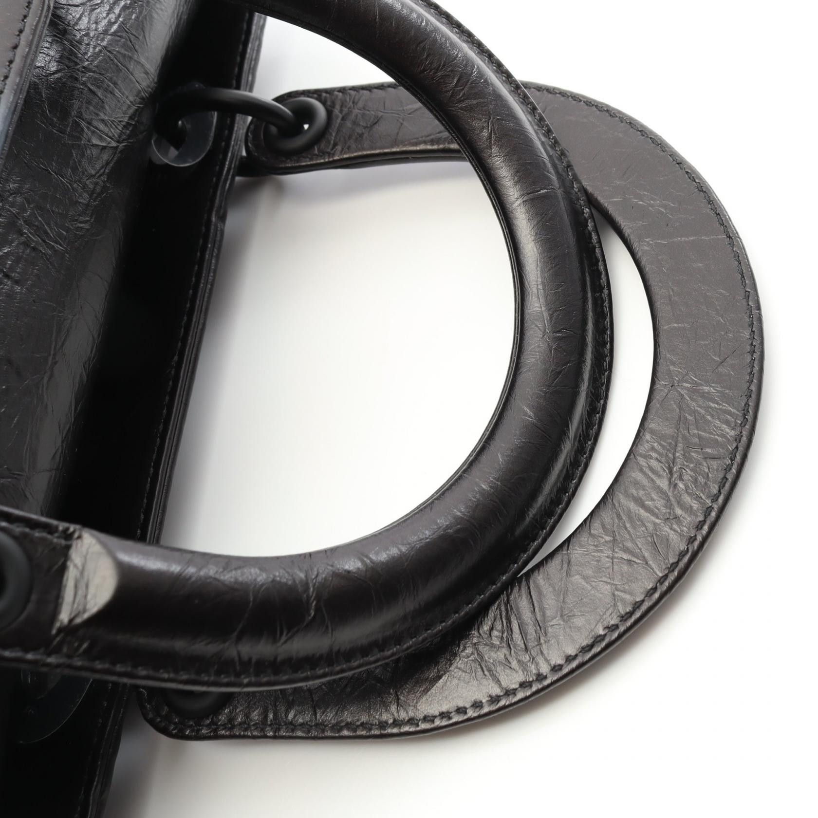 Dior Dior Dior LADY DIOR Leather Handbag Leather Handbag Size ONE SIZE - 6 Thumbnail