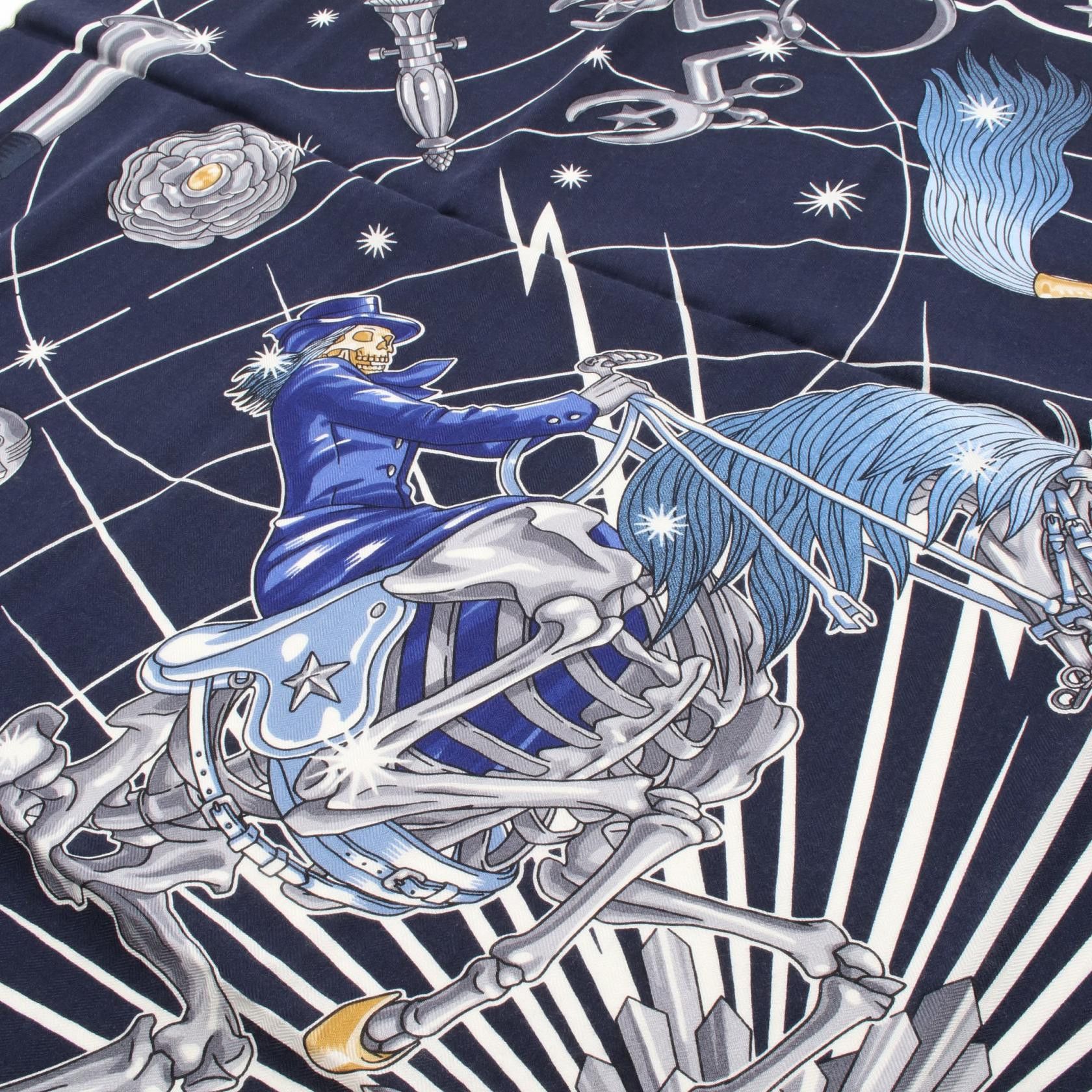Hermes Hermes Hermes Carré Géant Carré 140 CHORUS STELLARUM Silk Cashmere Scarf Others Scarf Size ONE SIZE - 4 Thumbnail