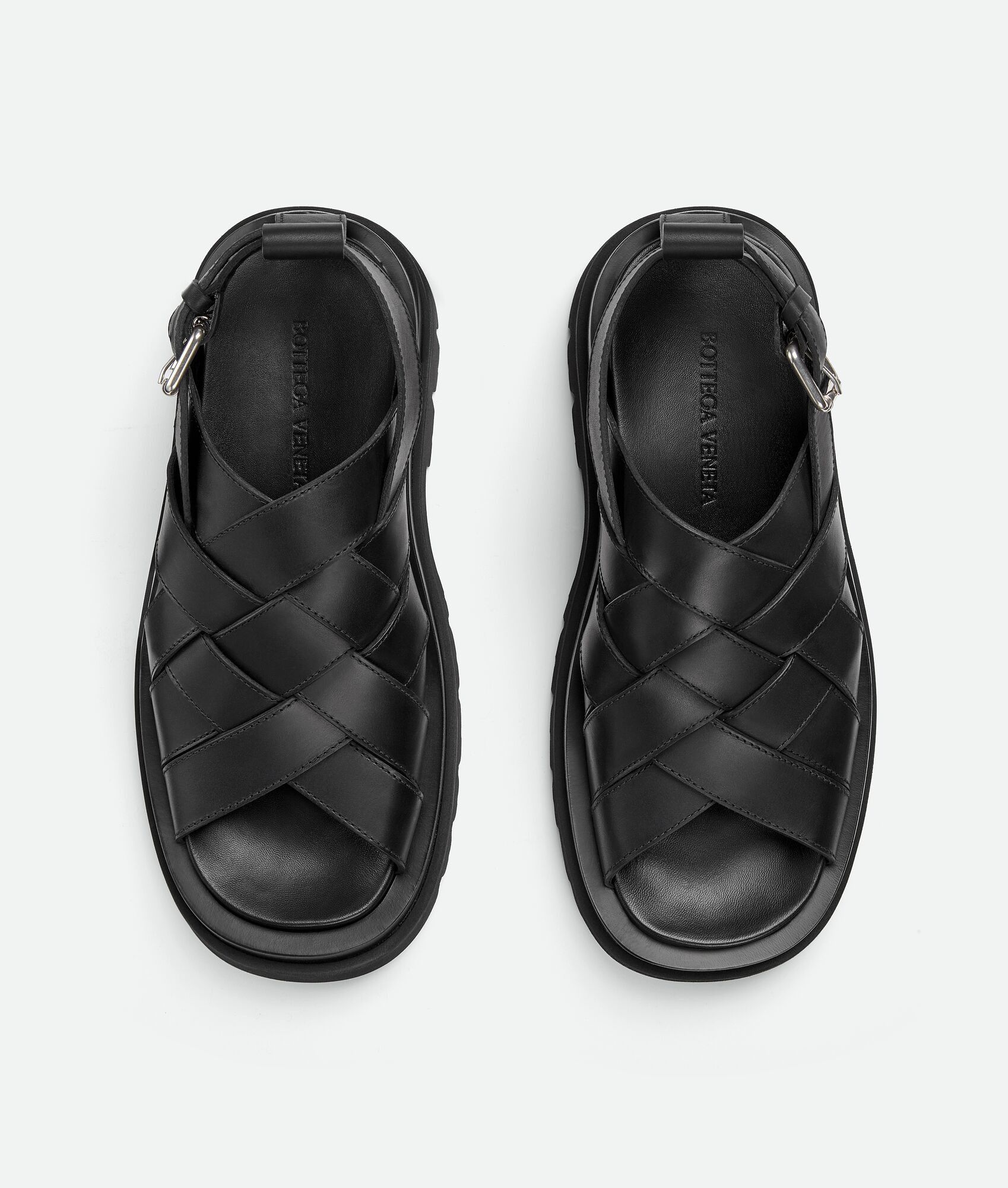 lug strap sandal black