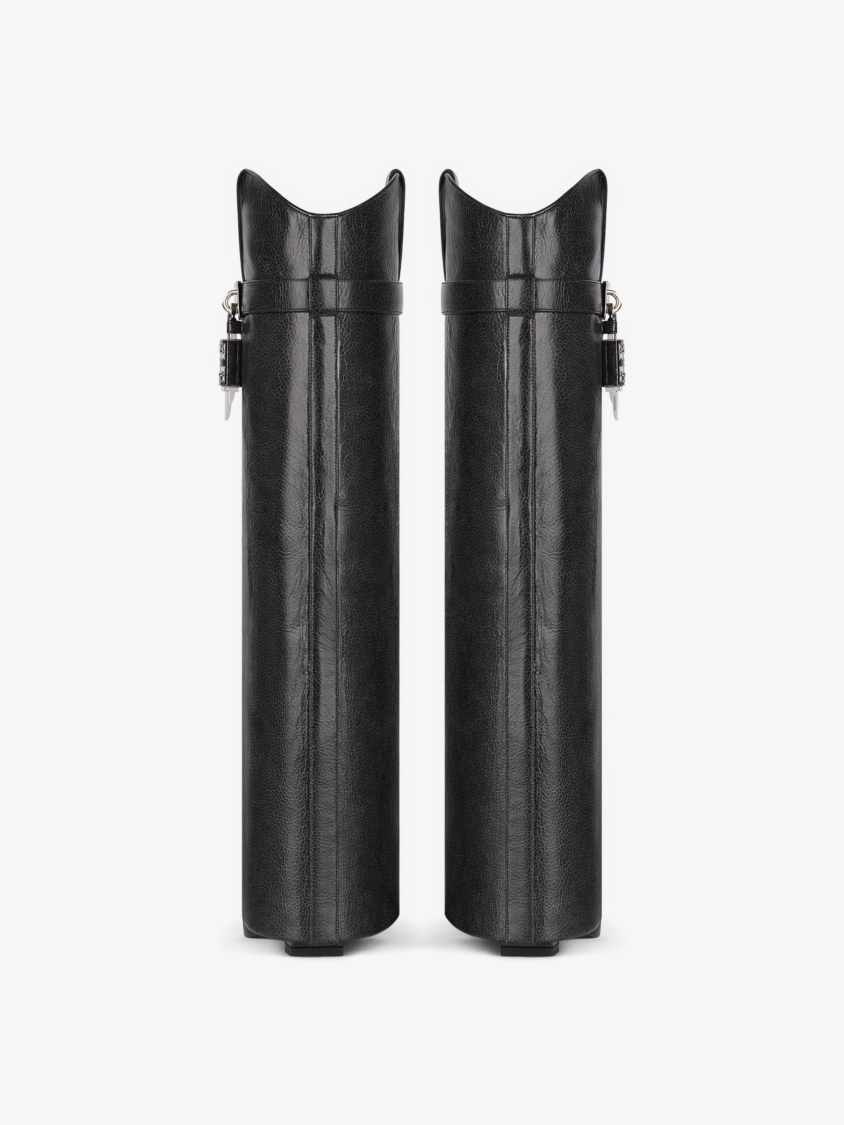 Givenchy SHARK LOCK COWBOY BOOTS IN AGED LEATHER Size US 5 / IT 35 - 6 Thumbnail