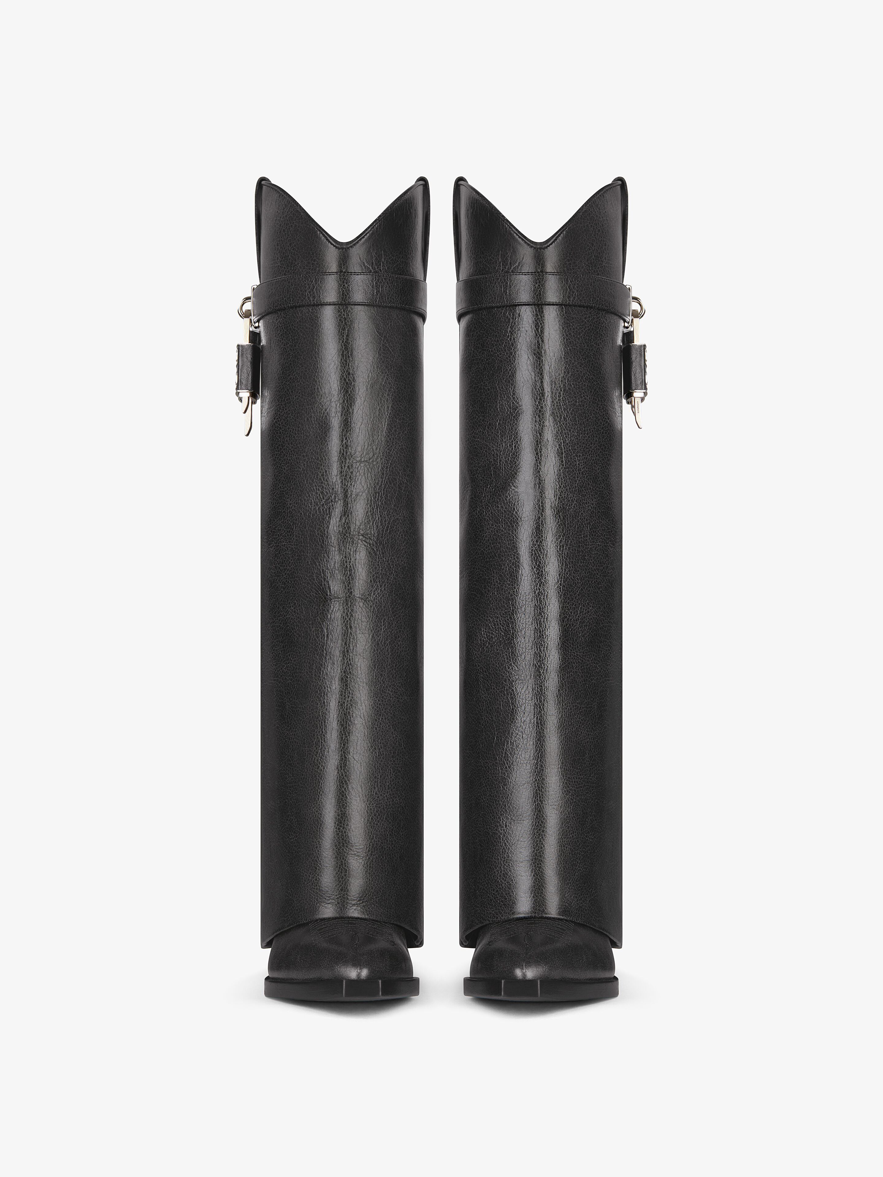 Givenchy SHARK LOCK COWBOY BOOTS IN AGED LEATHER Size US 11 / IT 41 - 3 Thumbnail