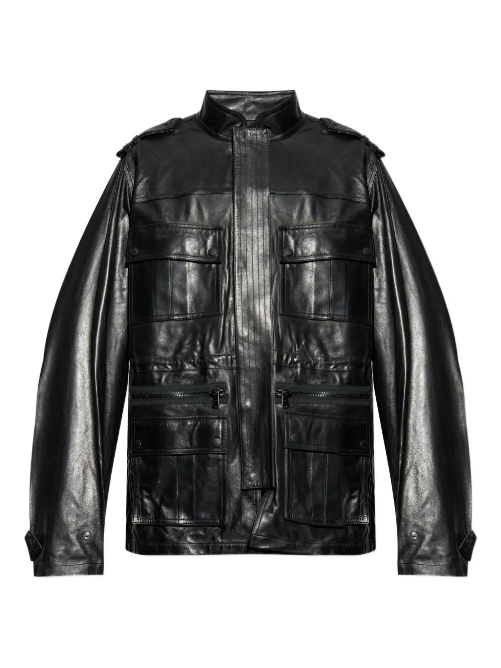 Balmain LAMBSKIN LEATHER MID LENGTH PARKA Size US M / EU 48-50 / 2 - 4 Thumbnail