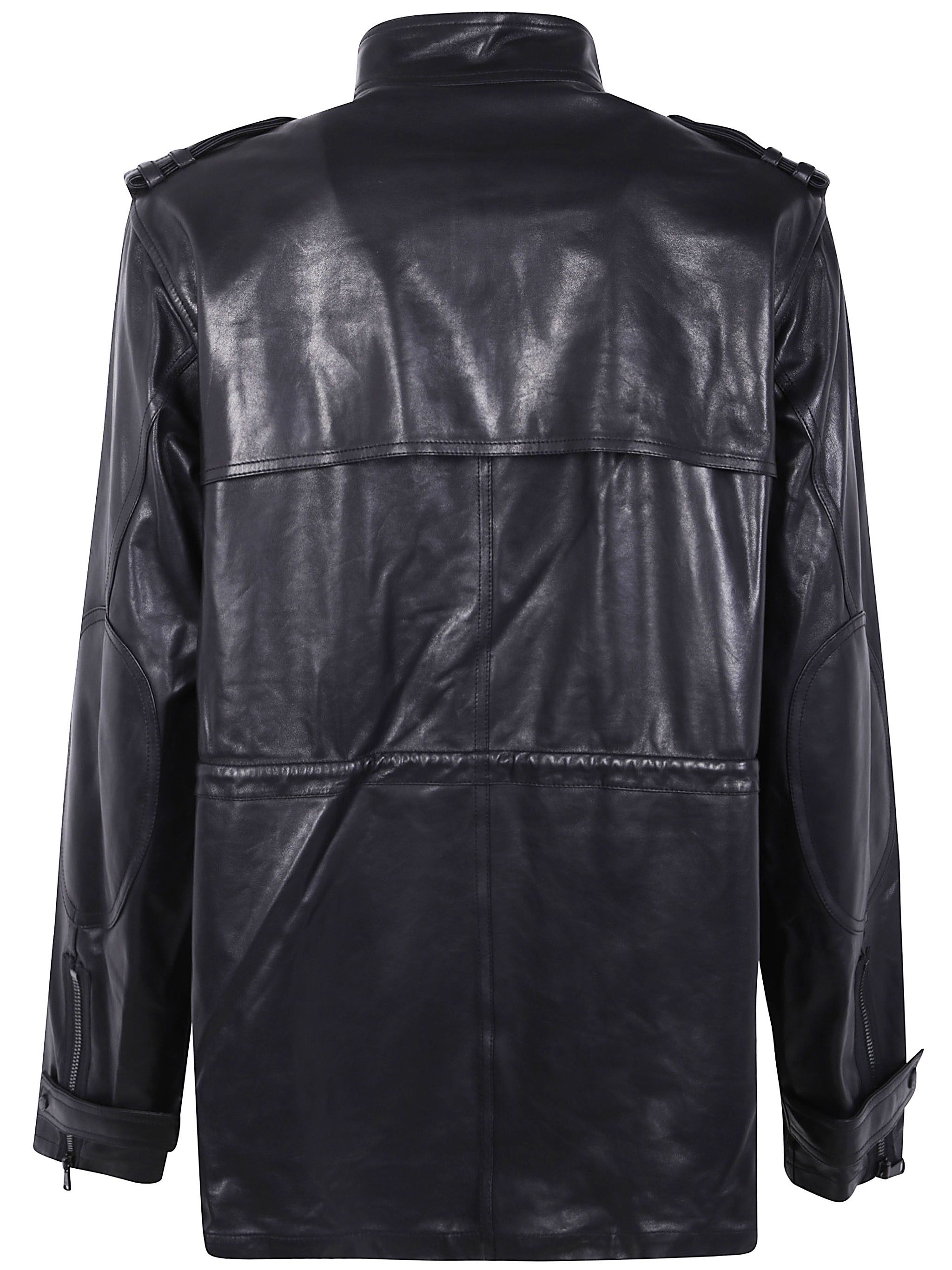 Balmain LAMBSKIN LEATHER MID LENGTH PARKA Size US M / EU 48-50 / 2 - 2 Thumbnail