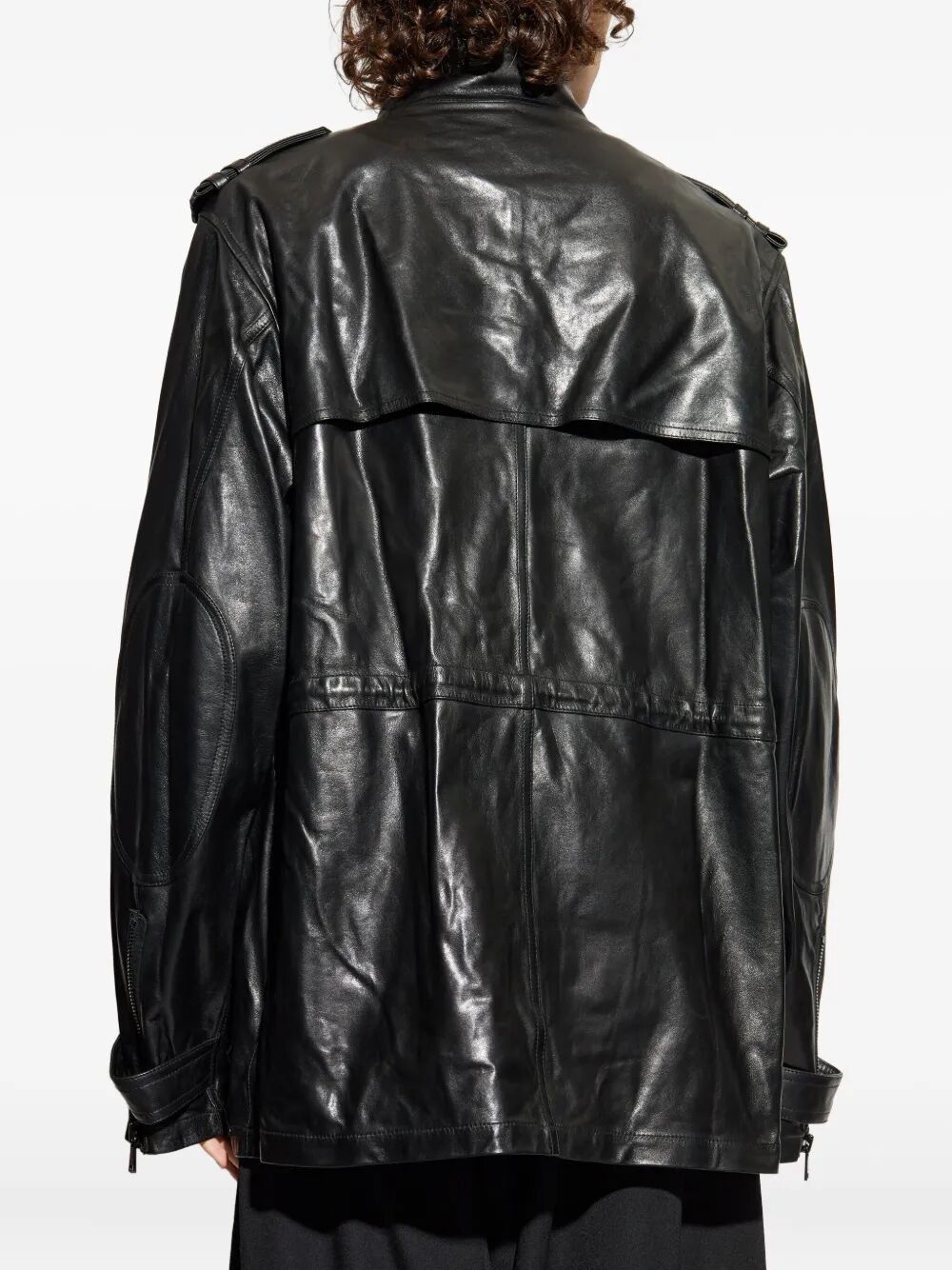 Balmain LAMBSKIN LEATHER MID LENGTH PARKA Size US L / EU 52-54 / 3 - 5 Thumbnail