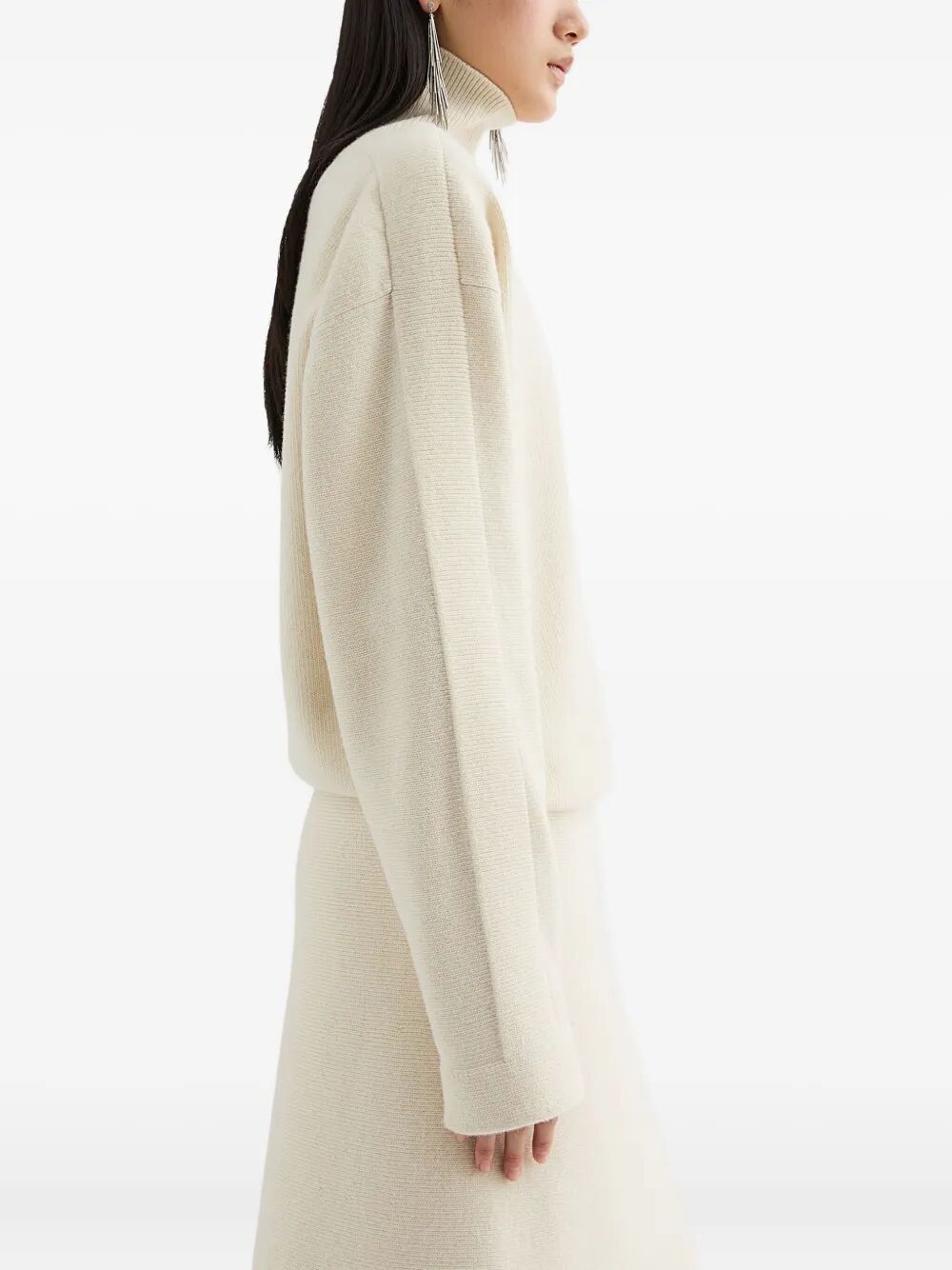 Jil Sander HIGH NECK LONG SLEEVES "PADDED DETAILS" JUMPER Size S / US 4 / IT 40 - 5 Thumbnail