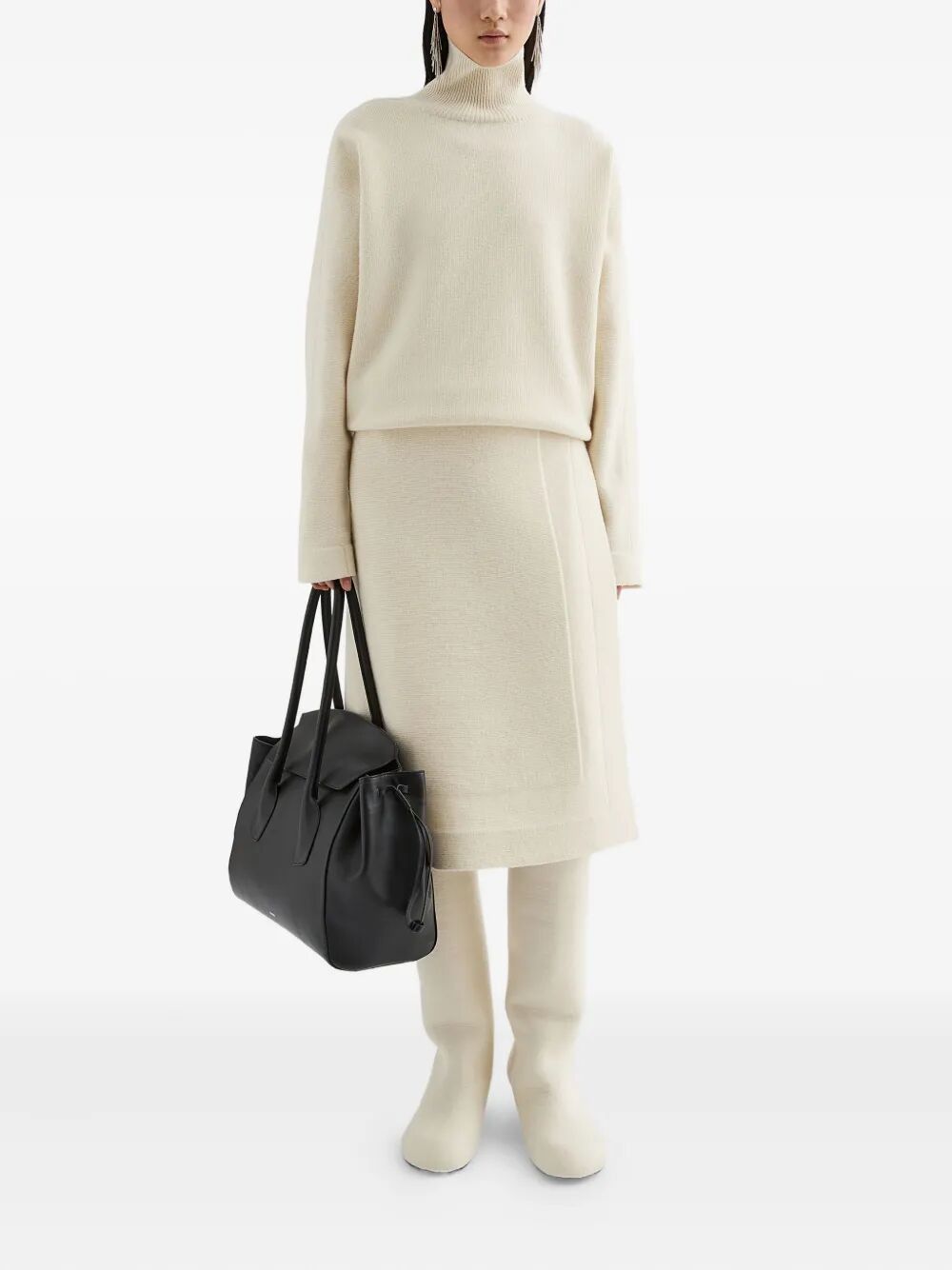 Jil Sander HIGH NECK LONG SLEEVES "PADDED DETAILS" JUMPER Size S / US 4 / IT 40 - 6 Thumbnail