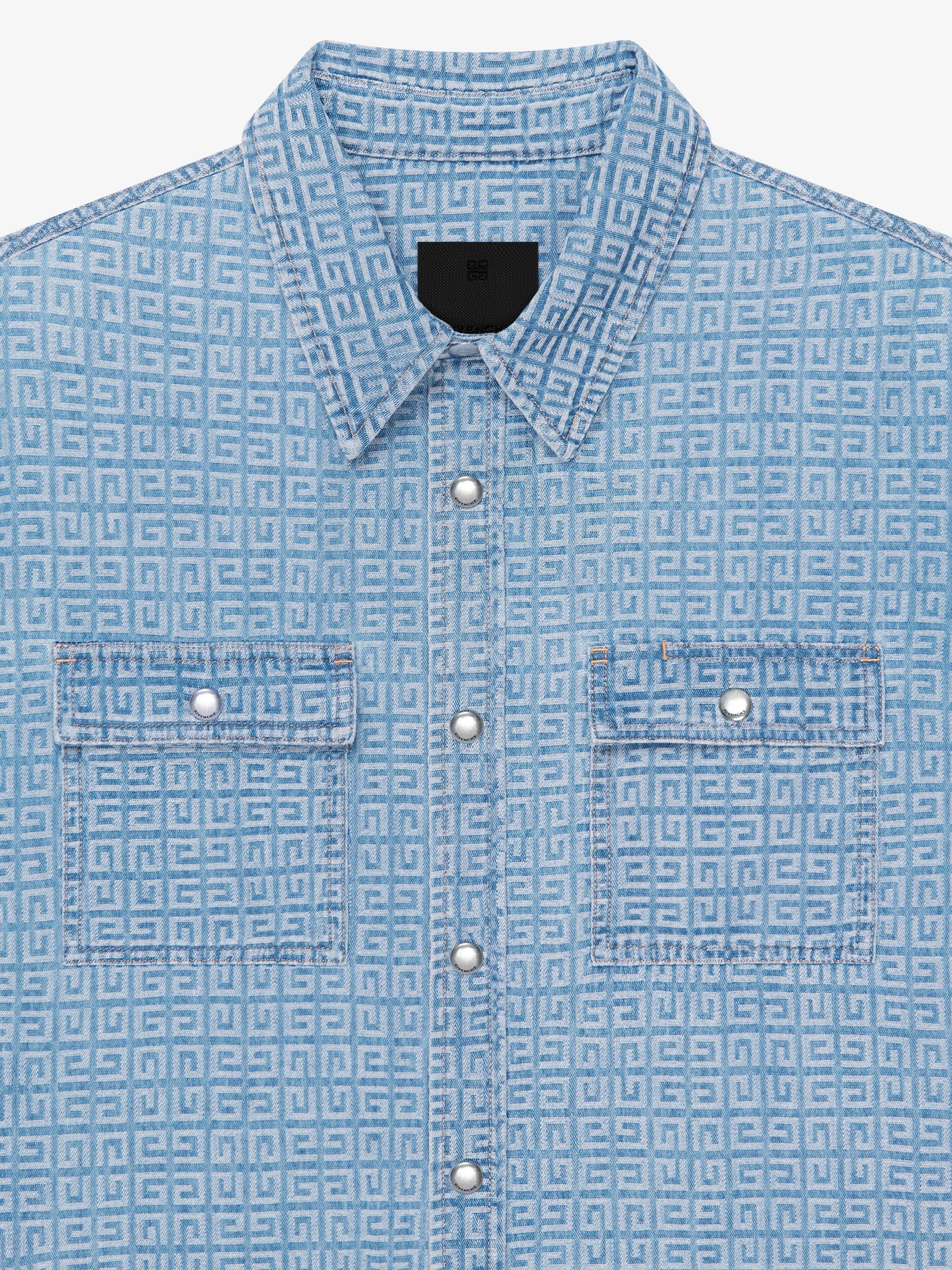Givenchy BOXY FIT SHIRT IN 4G DENIM Size US XS / EU 42 / 0 - 5 Thumbnail