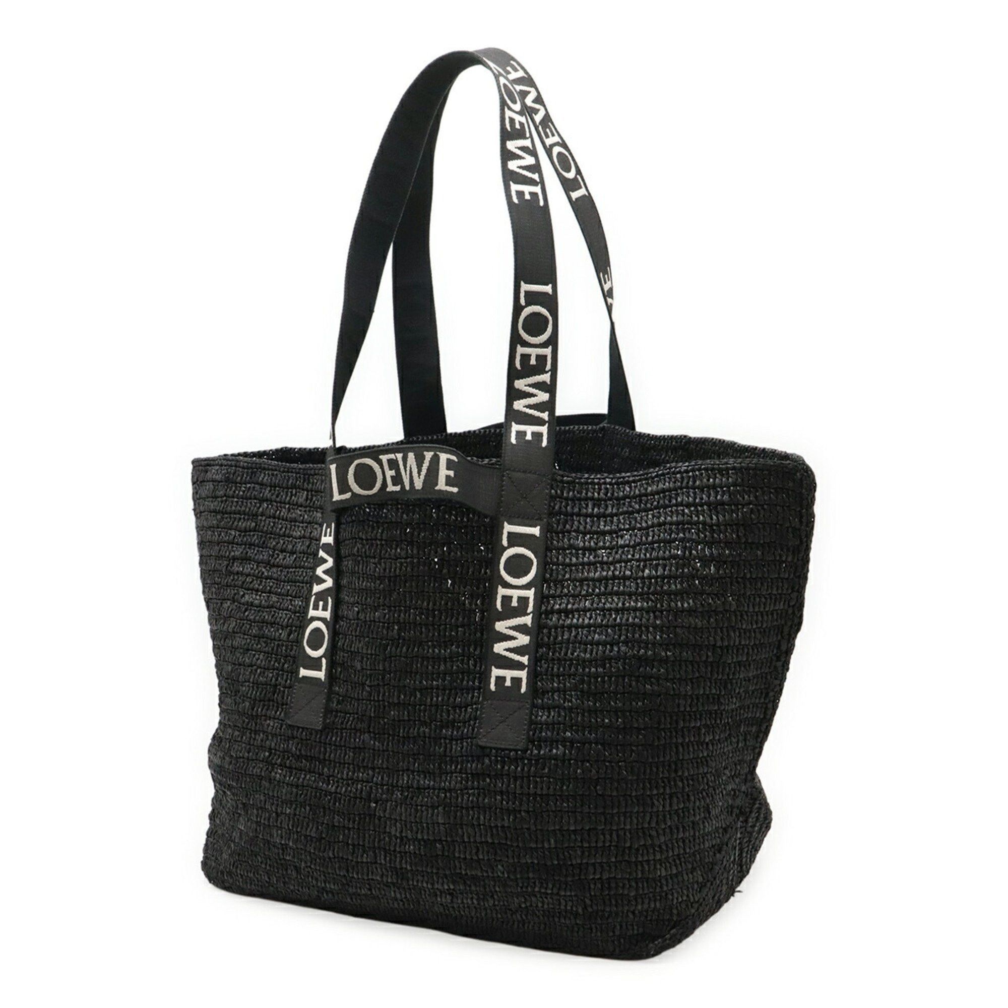 Loewe LOEWE FOLD SHOPPER Shoulder Bag, Basket Raffia, Black, B507X23X10 Size ONE SIZE - 3 Thumbnail