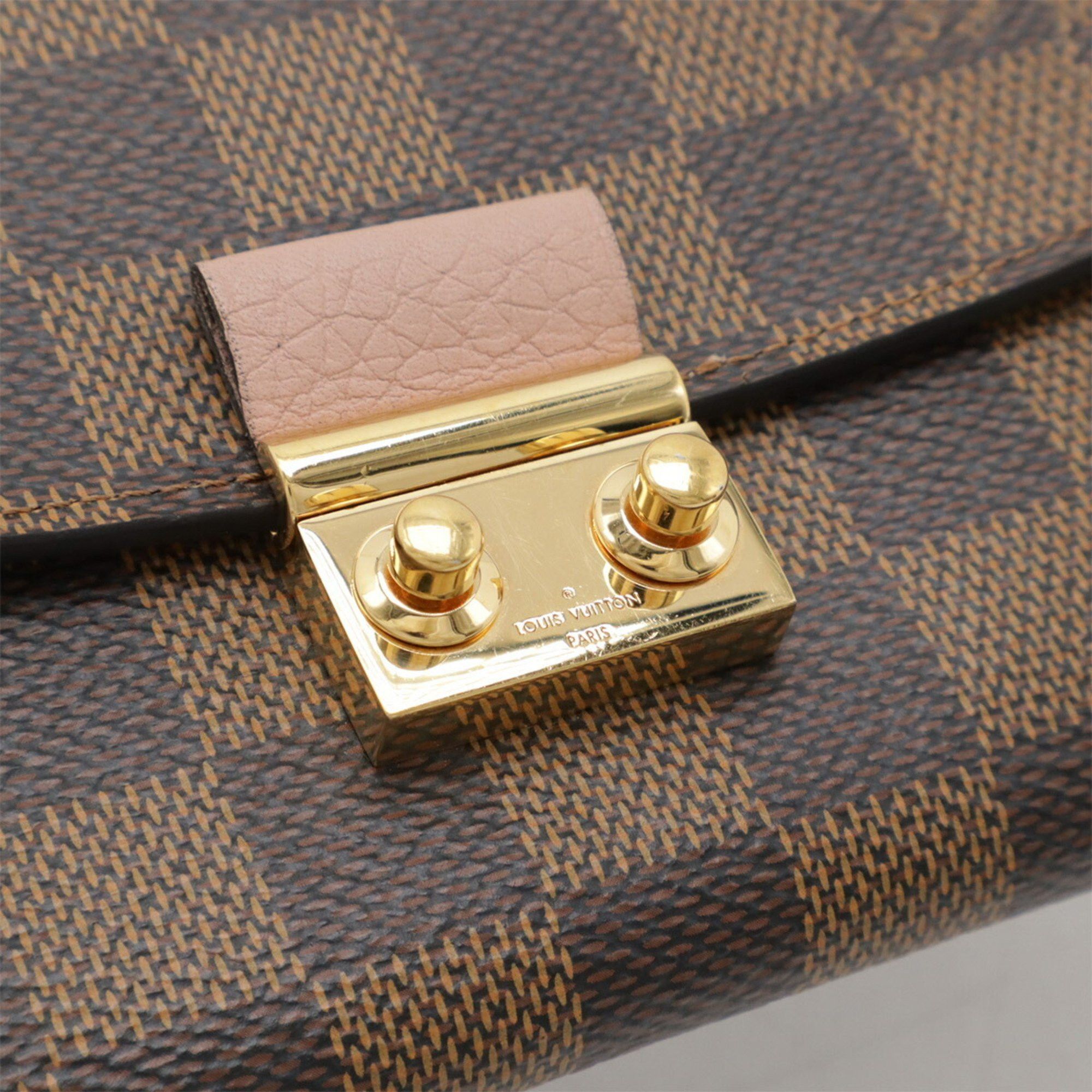 Louis Vuitton LOUIS VUITTON Damier Portefeuille Croisette Chain Wallet Shoulder Bag Clutch Rose Ballerine N61273 Size ONE SIZE - 5 Thumbnail