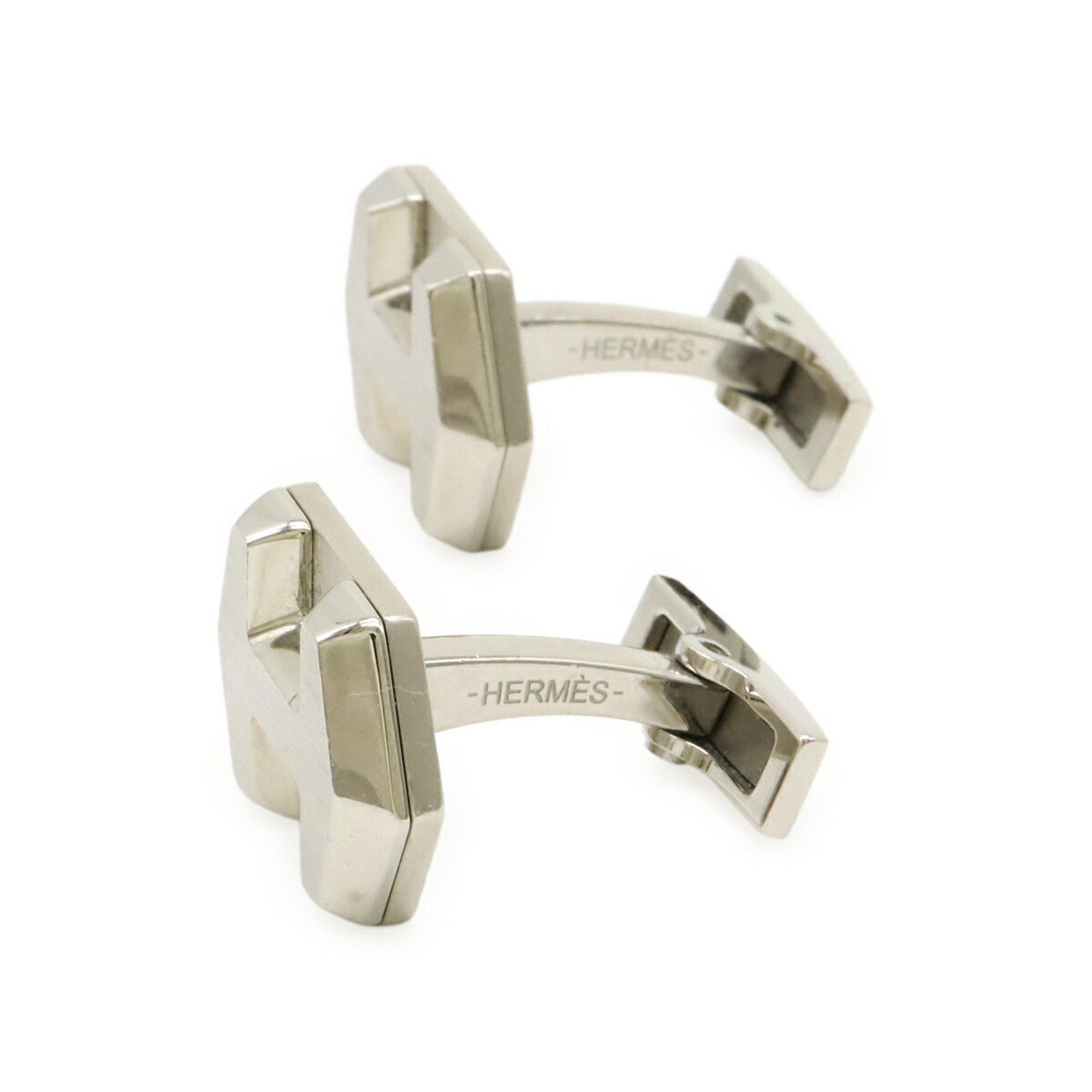 Hermes HERMES Super H Cufflinks, Metal, Silver Size ONE SIZE - 3 Thumbnail