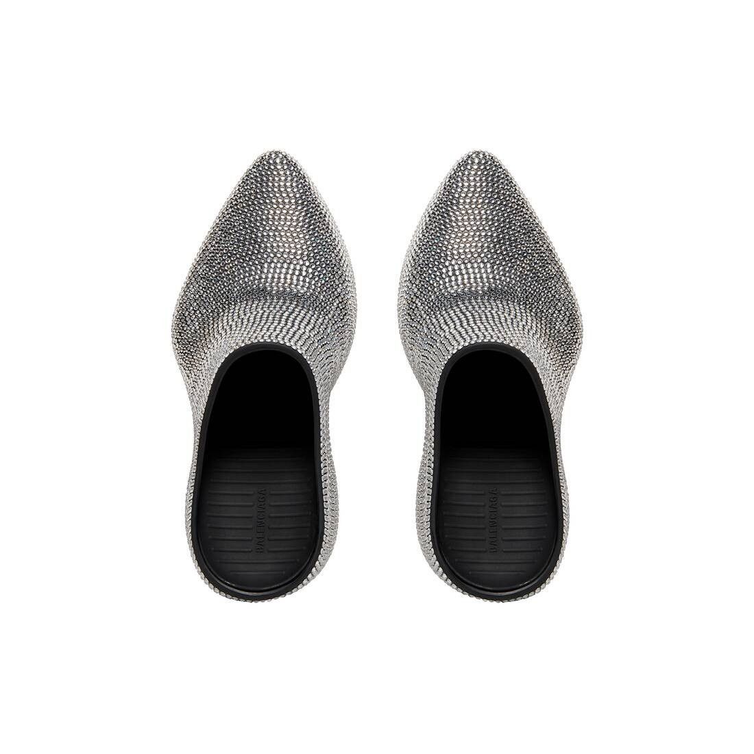 Balenciaga Technoclog crystal embelished platform slides in silver Size US 8 / IT 38 - 5 Thumbnail