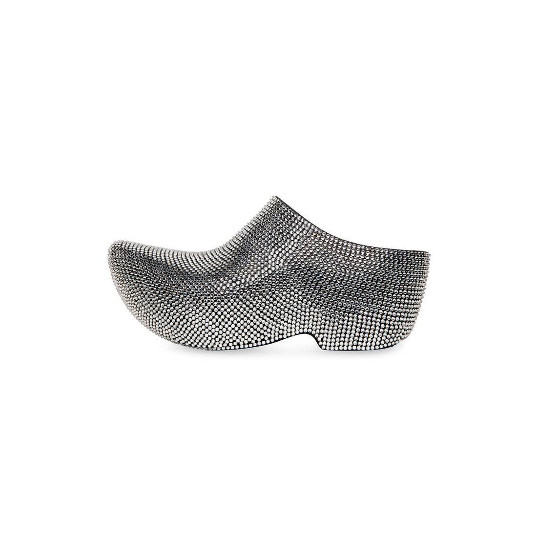 Balenciaga Technoclog crystal embelished platform slides in silver Size US 8 / IT 38 - 4 Thumbnail
