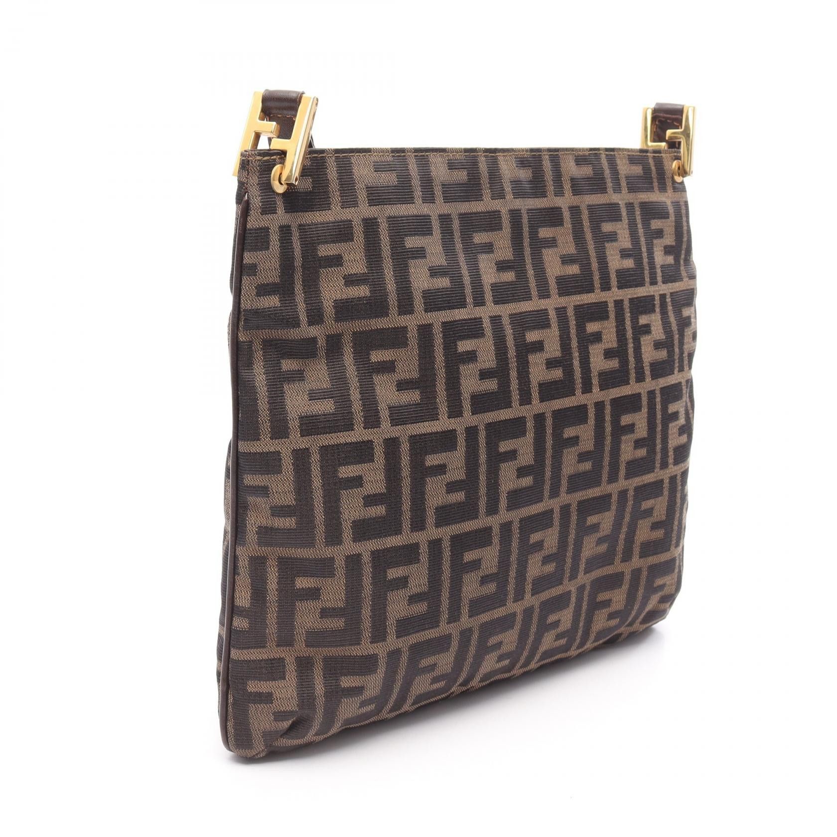 Fendi Fendi Fendi Zucca Canvas Leather Shoulder Bag Canvas Shoulder Bag Size ONE SIZE - 2 Thumbnail