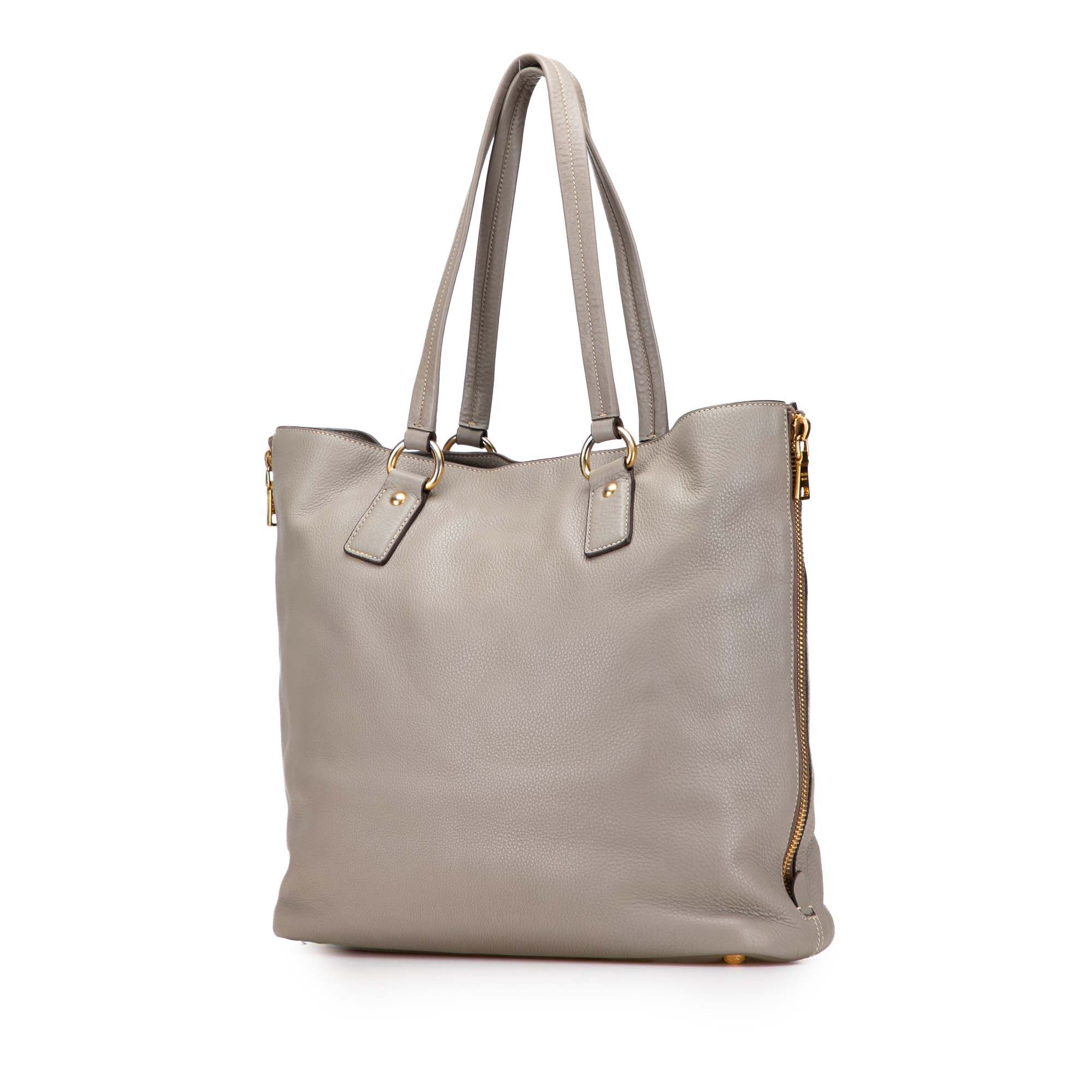 Prada Prada Vitello Daino Side Zip Shopper Tote Size ONE SIZE - 2 Thumbnail