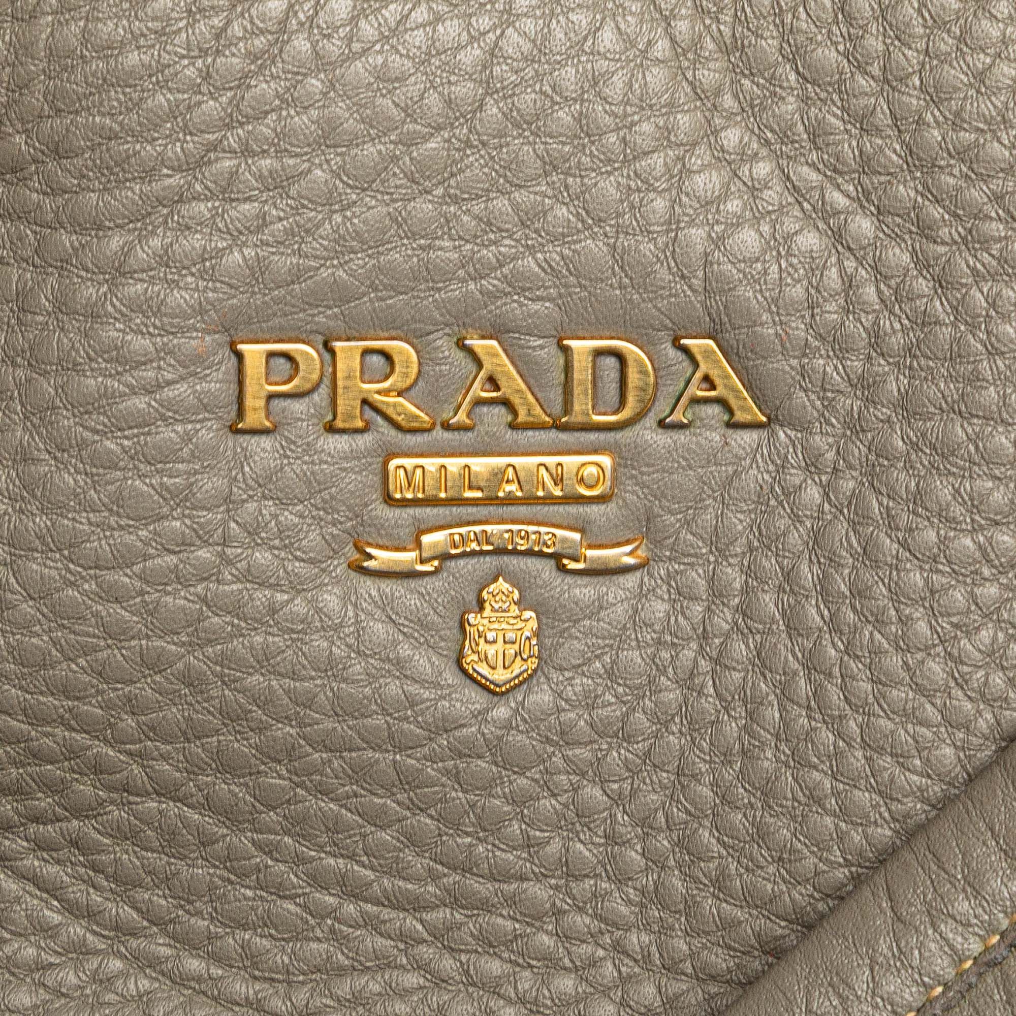 Prada Prada Vitello Daino Side Zip Shopper Tote Size ONE SIZE - 10 Thumbnail