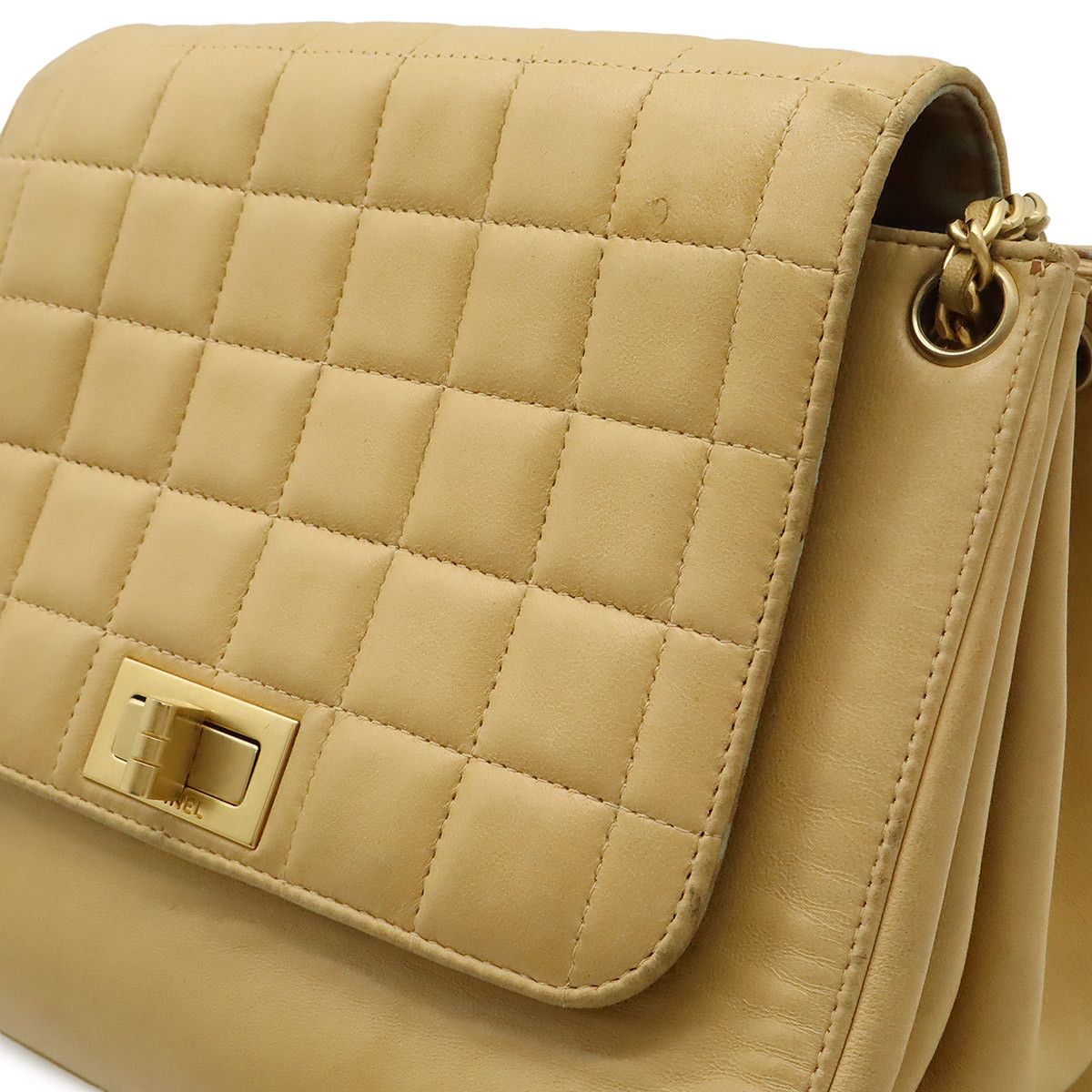 Chanel Chanel Chanel 2.55 Choco Bar Lambskin Shoulder Bag Leather Shoulder Bag Size ONE SIZE - 7 Thumbnail