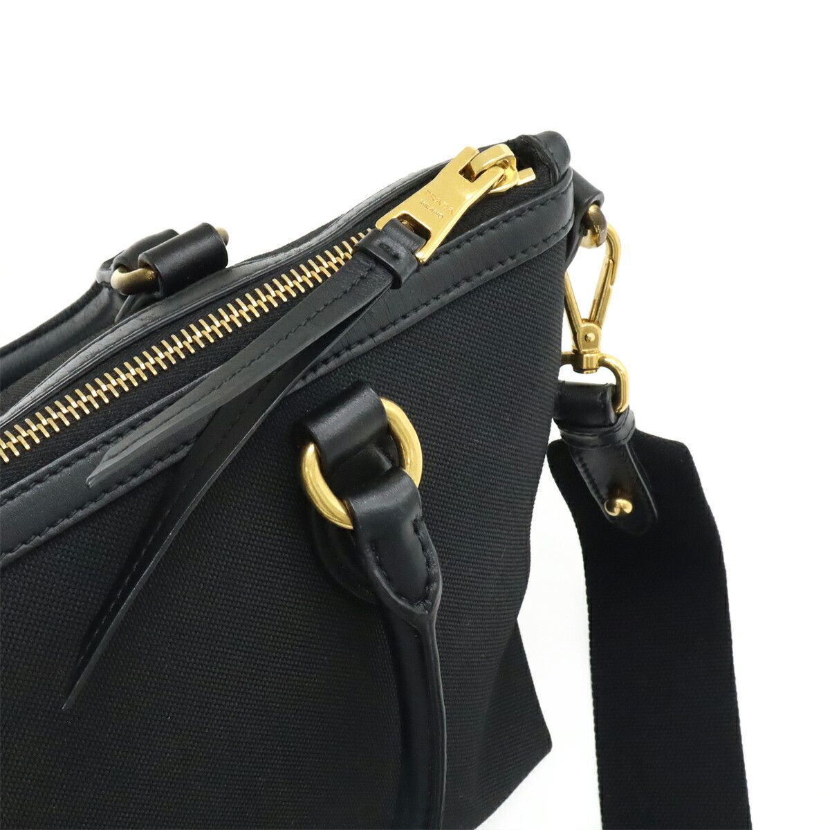 Prada Prada Prada 1BA111 Canvas Leather 2way Handbag Canvas Shoulder Bag 1BA111 Size ONE SIZE - 5 Thumbnail